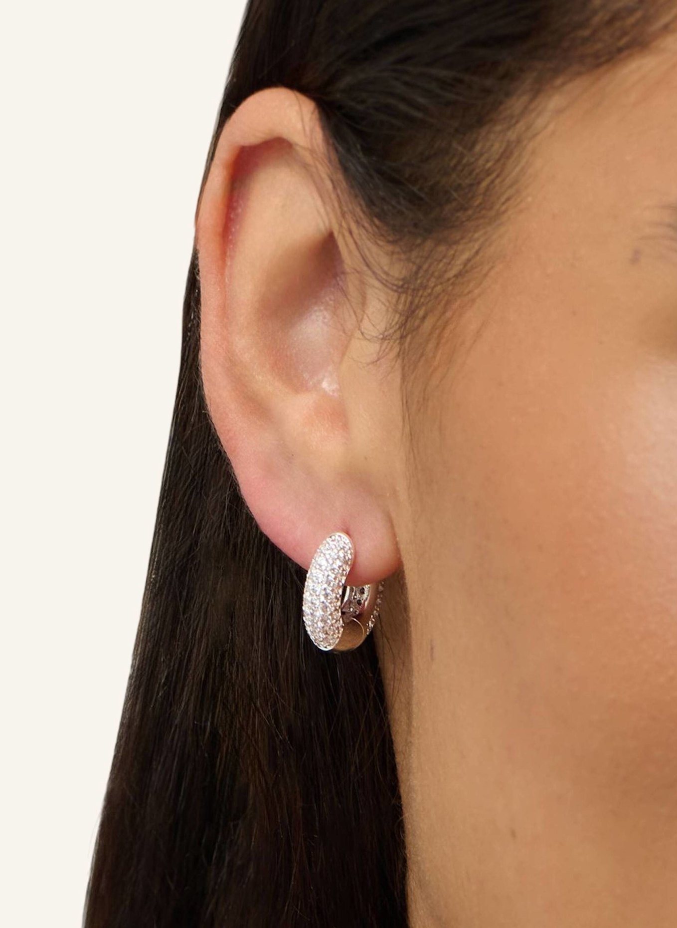 OHH LUILU Creolen MINI DISCO HOOPS by GLAMBOU: SILBER