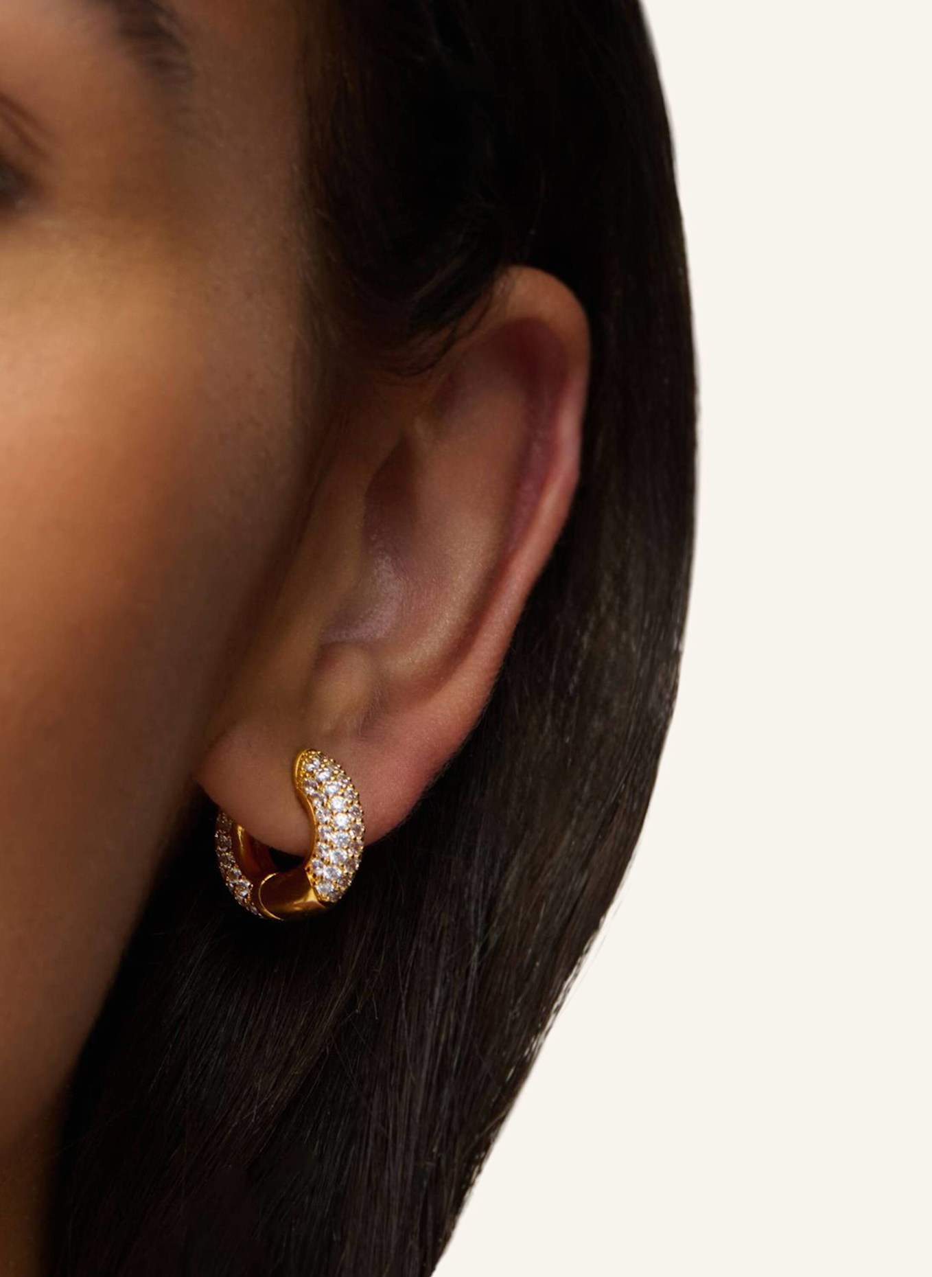 OHH LUILU Creolen MINI DISCO HOOPS by GLAMBOU: GOLD