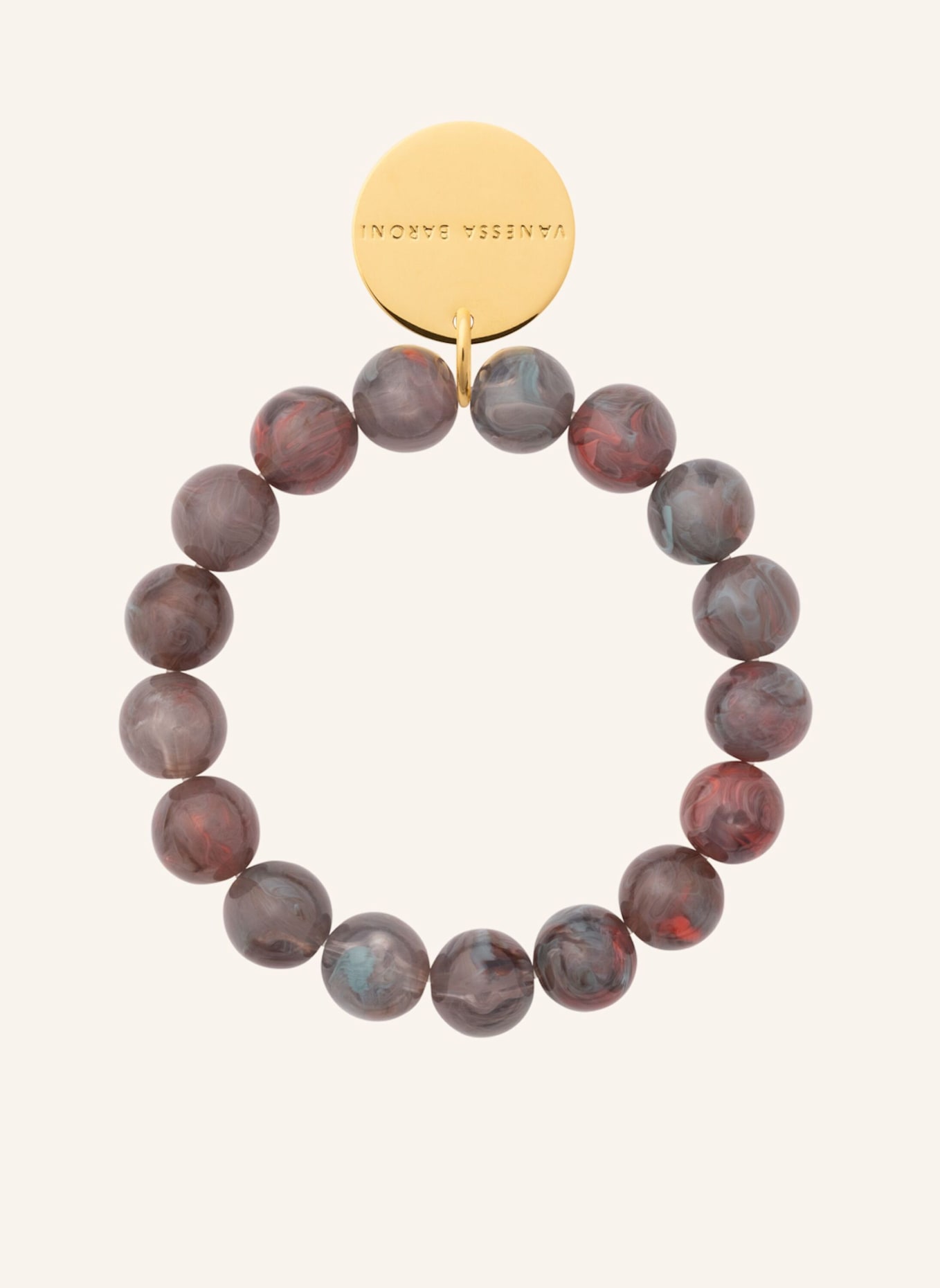 VANESSA BARONI Armbänder MINI BEADS FLEX IKAT MARBLE by GLAMBOU: GOLD
