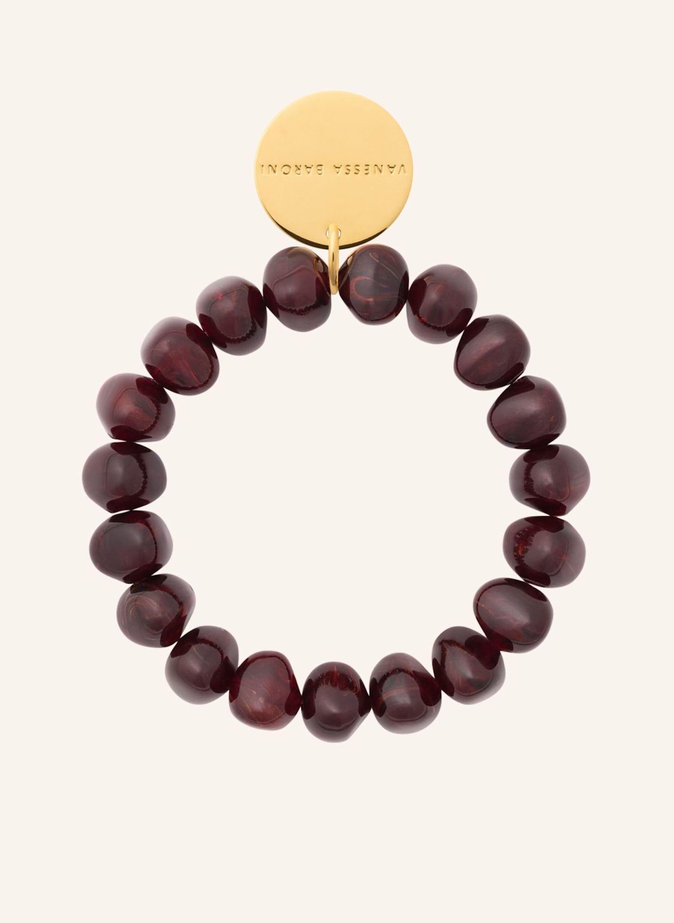 VANESSA BARONI ArmbänderArmbänder MINI STONE FLEX BORDEAUX MARBLE by GLAMBOU: GOLD