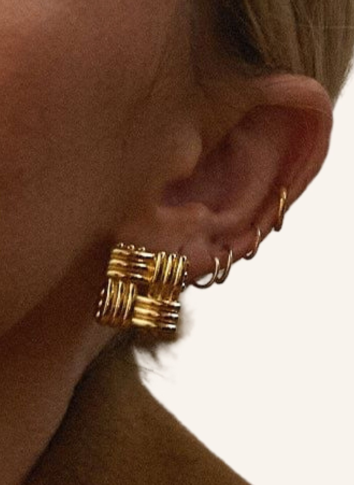 DAISY LONDON Ohrstecker POLLY MINI LATTICE by GLAMBOU: GOLD