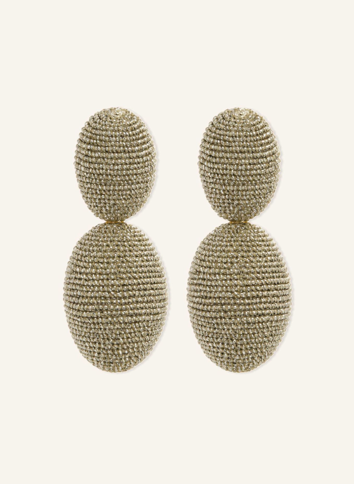 LOTT.gioielli Ohrhänger MARIELLE CE SI DOUBLE BRAIDED OVAL M WAX by GLAMBOU: GOLD