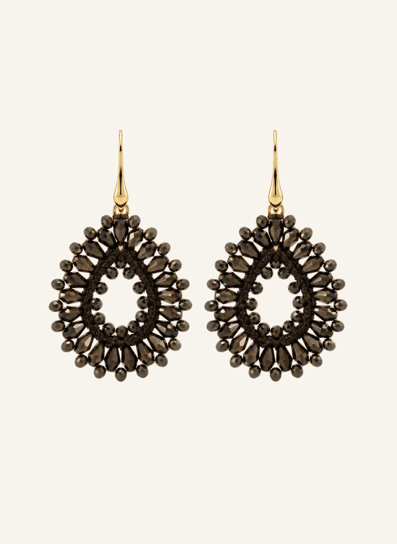 LOTT.gioielli Ohrhänger ROBIN CE SI DROP ORYSTAL SMALL METALLIC BROWN by GLAMBOU: GOLD