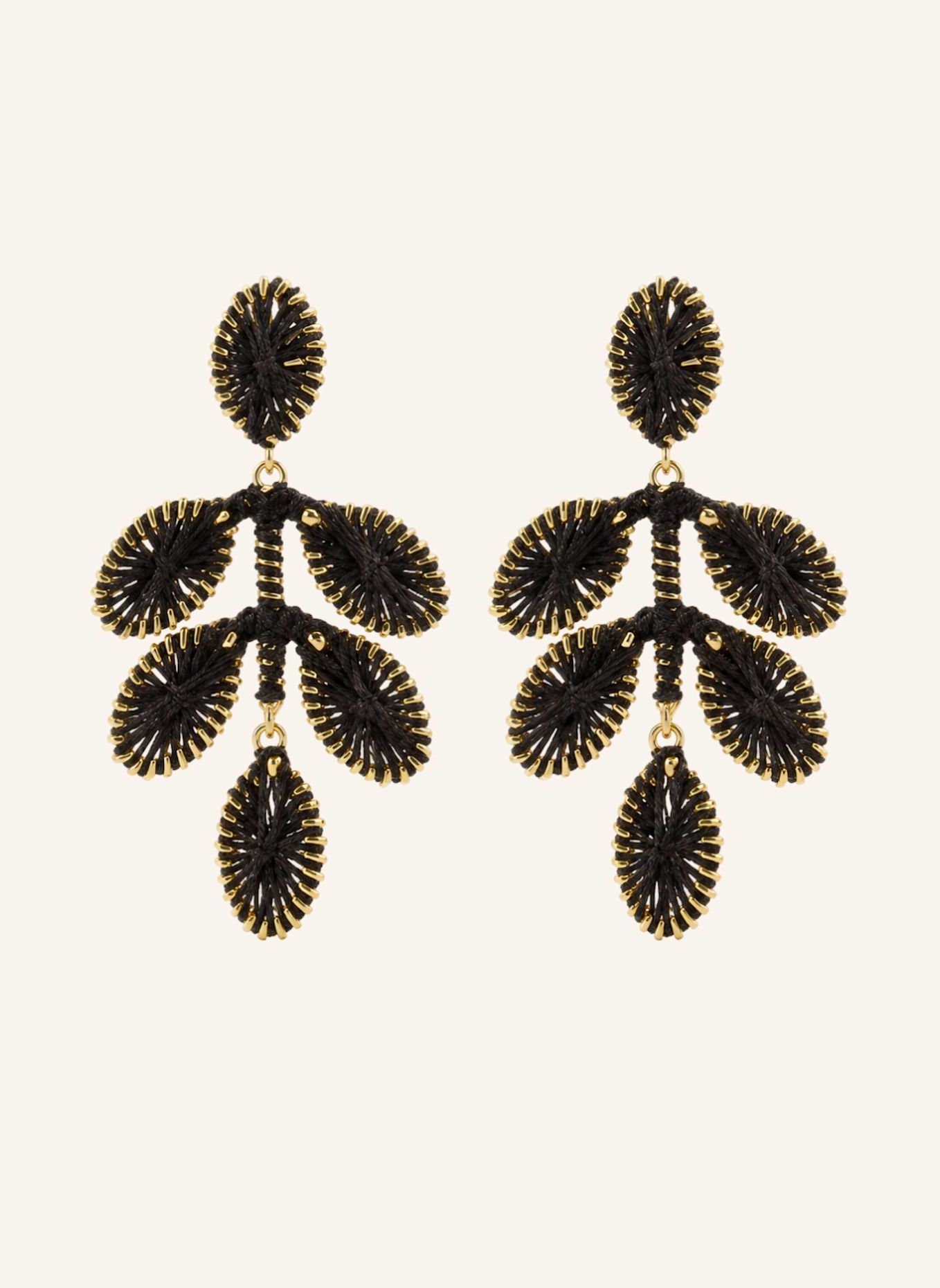 LOTT.gioielli Ohrhänger BEATRICE CE SI FLOWER LEAFS M BROWN by GLAMBOU: GOLD