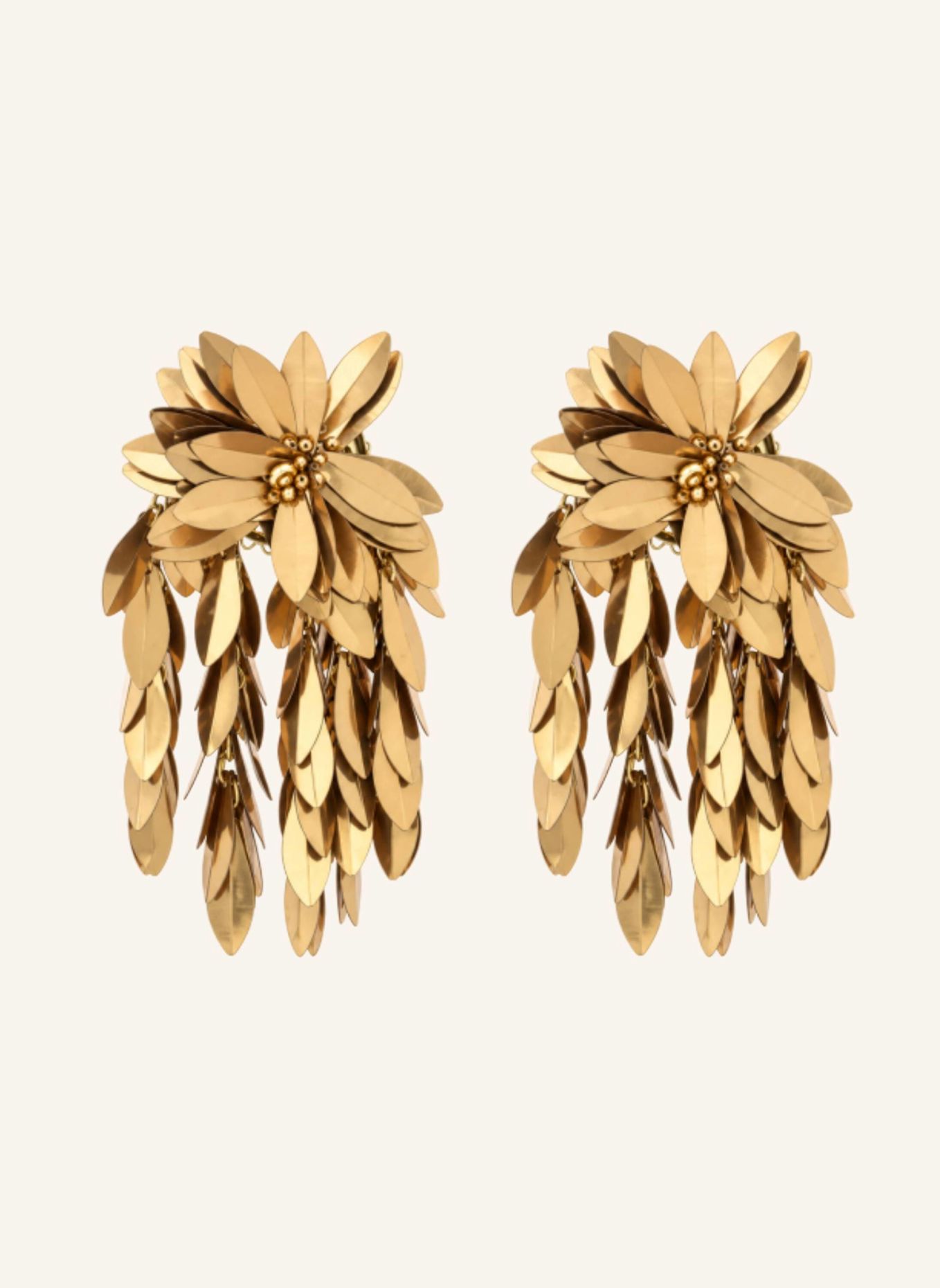 LOTT.gioielli Ohrhänger AZARIA CE SQ SEQUIN FLOWER FALL PREMIUM L COPPER by GLAMBOU: GOLD
