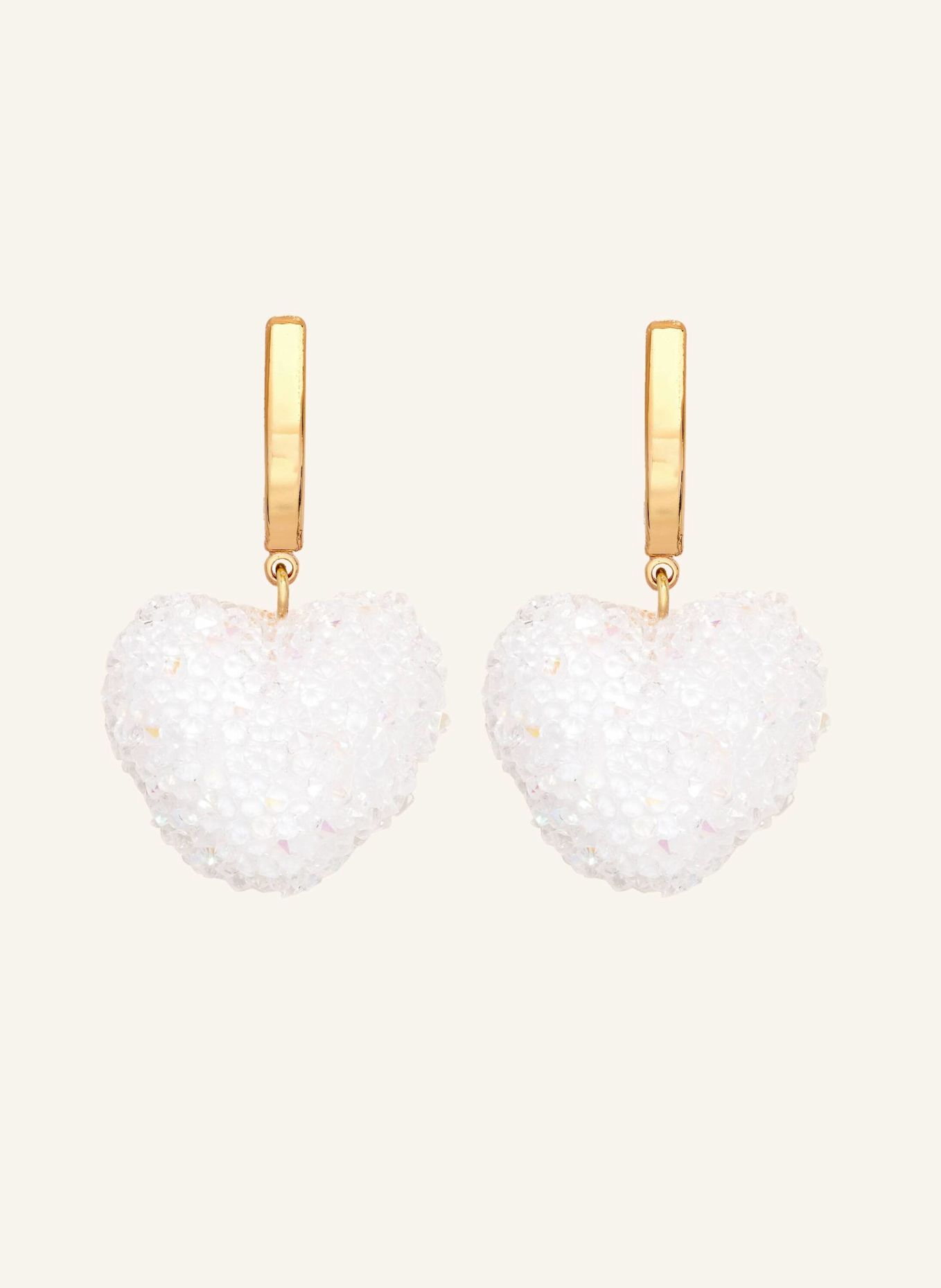 CRYSTAL HAZE Creolen JELLY HEART CLOUD by GLAMBOU: GOLD