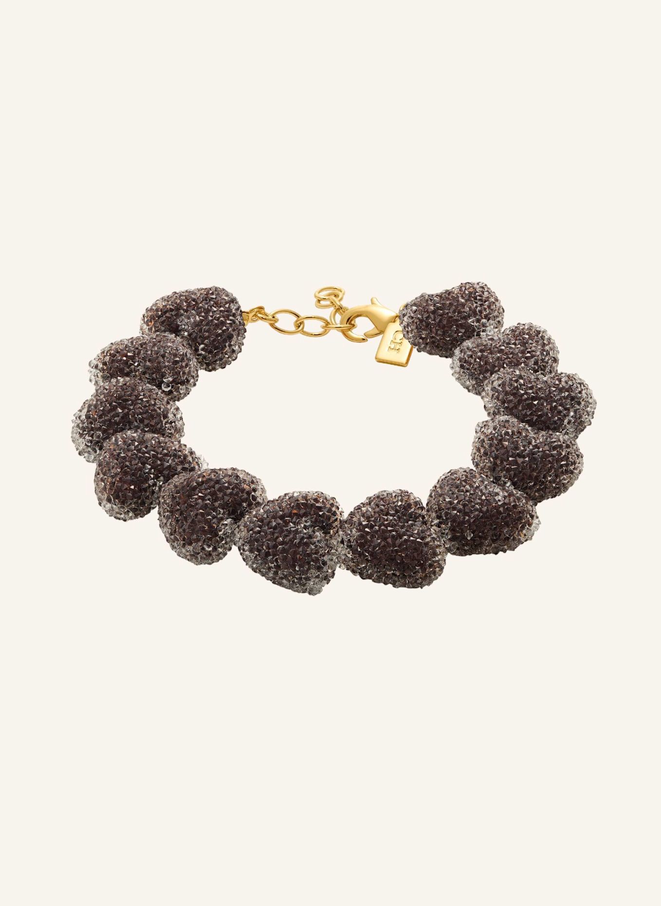 CRYSTAL HAZE Armbänder JELLY HEART CHOCOLATE by GLAMBOU: GOLD