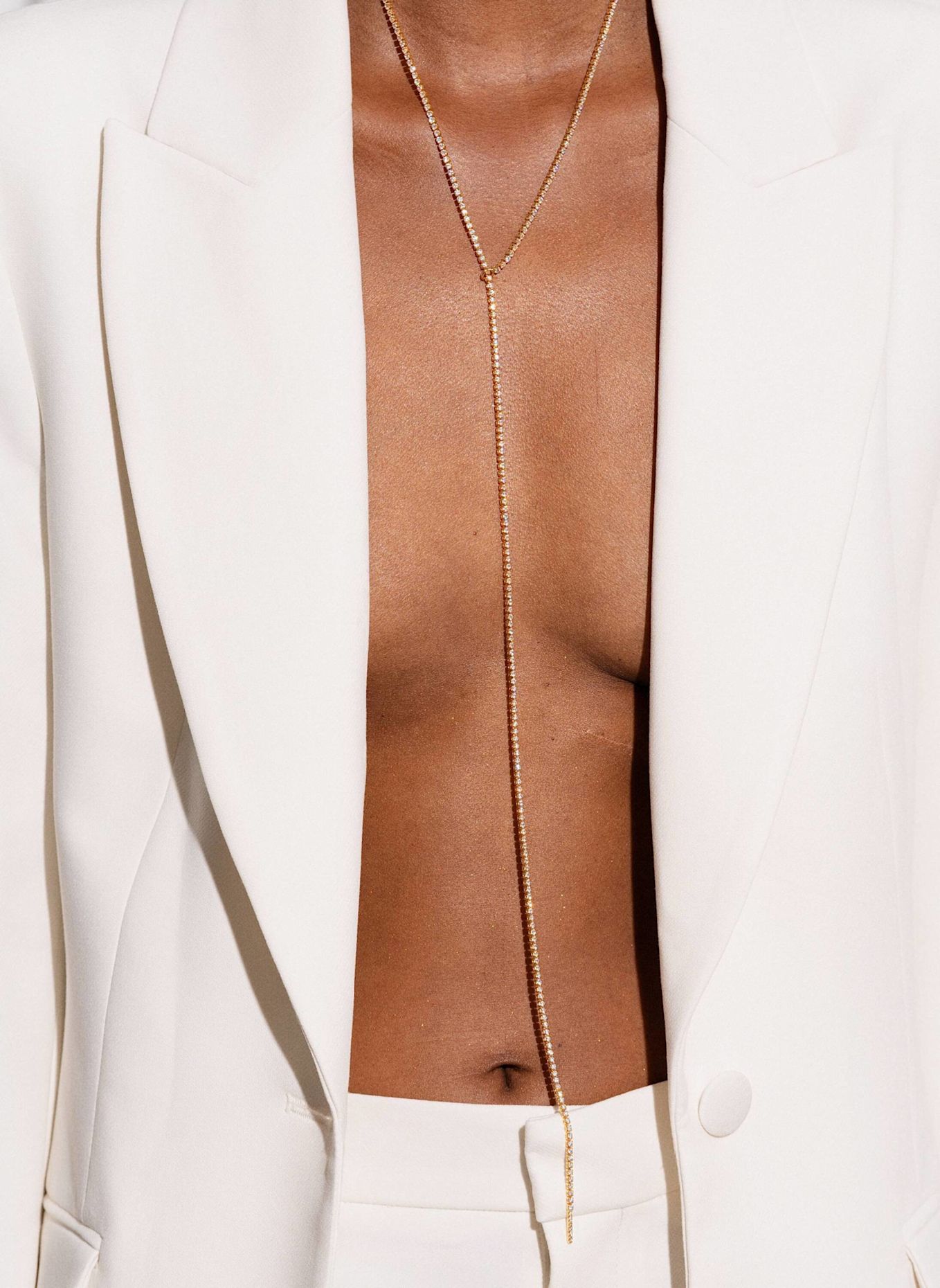 CRYSTAL HAZE Halsketten SERENA LARIAT by GLAMBOU: GOLD