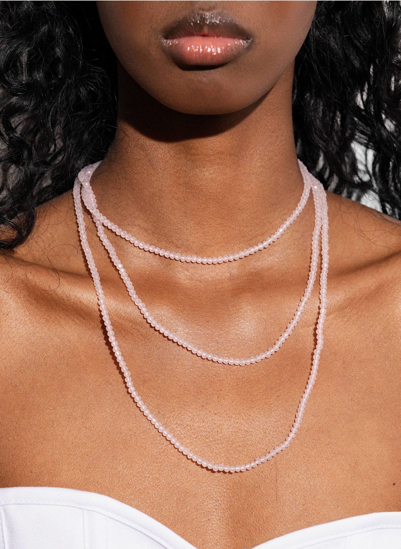 CRYSTAL HAZE Halsketten SHIMMER STACK NECKLACE ROSE by GLAMBOU: GOLD