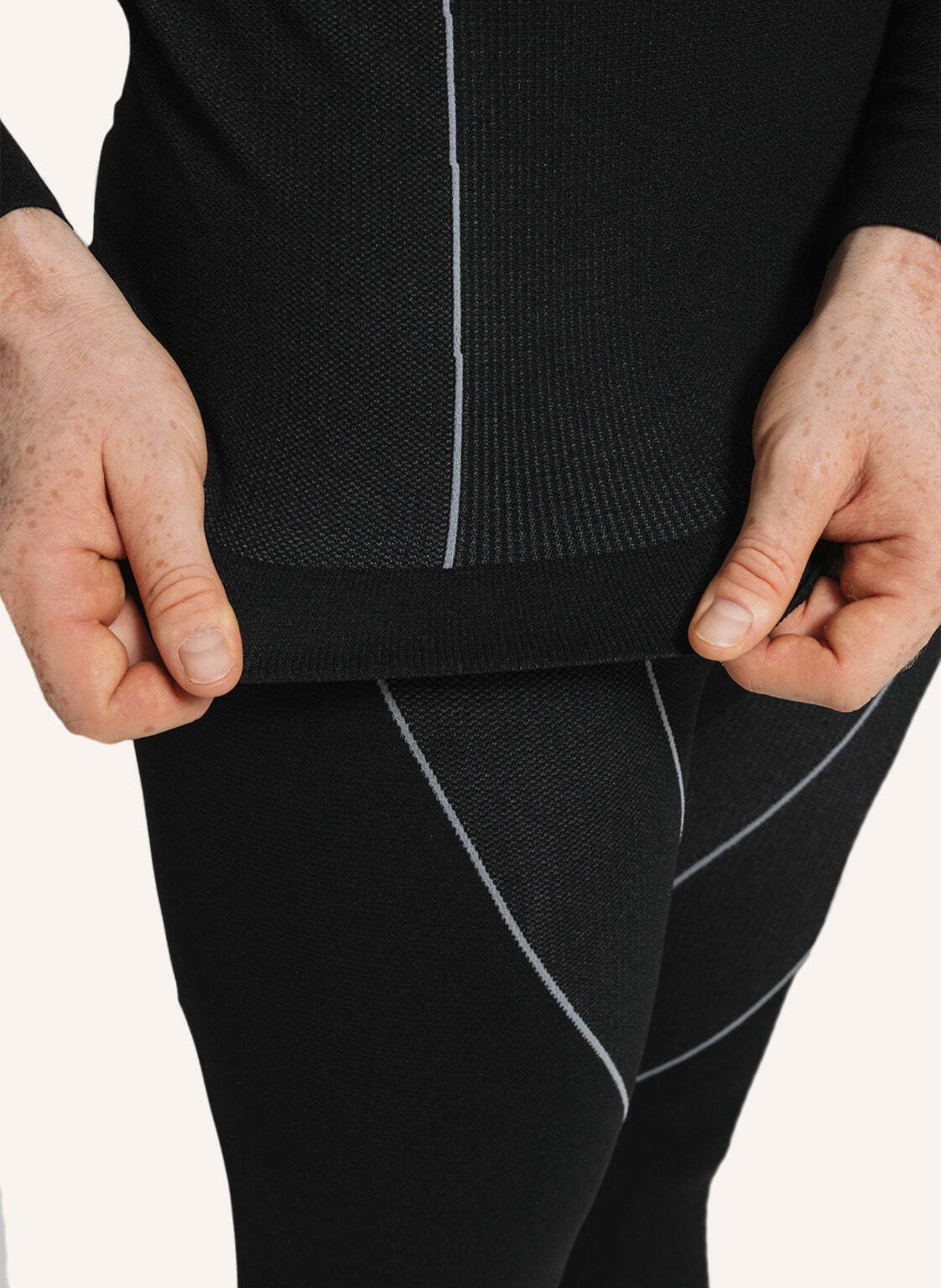 SNOCKS Thermounterwäsche mit Daumenloch: SCHWARZ