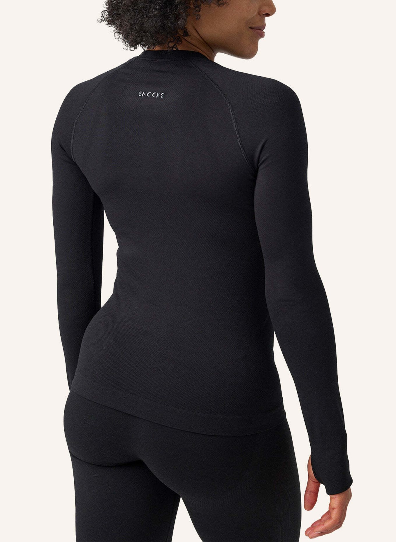 SNOCKS Sportshirt langarm, Farbe: SCHWARZ (Bild 2)