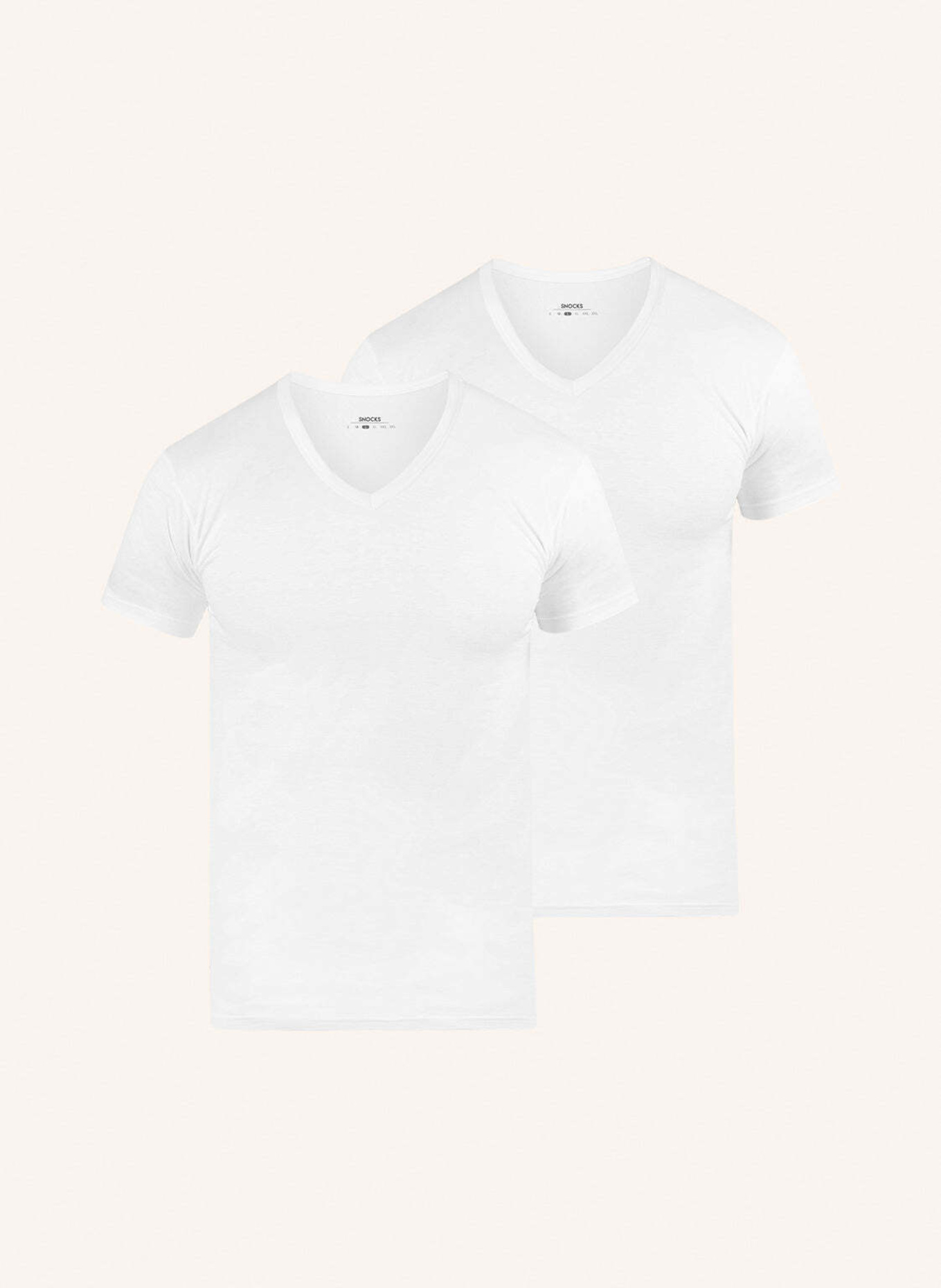 SNOCKS Unterhemd V-Ausschnitt: WEISS