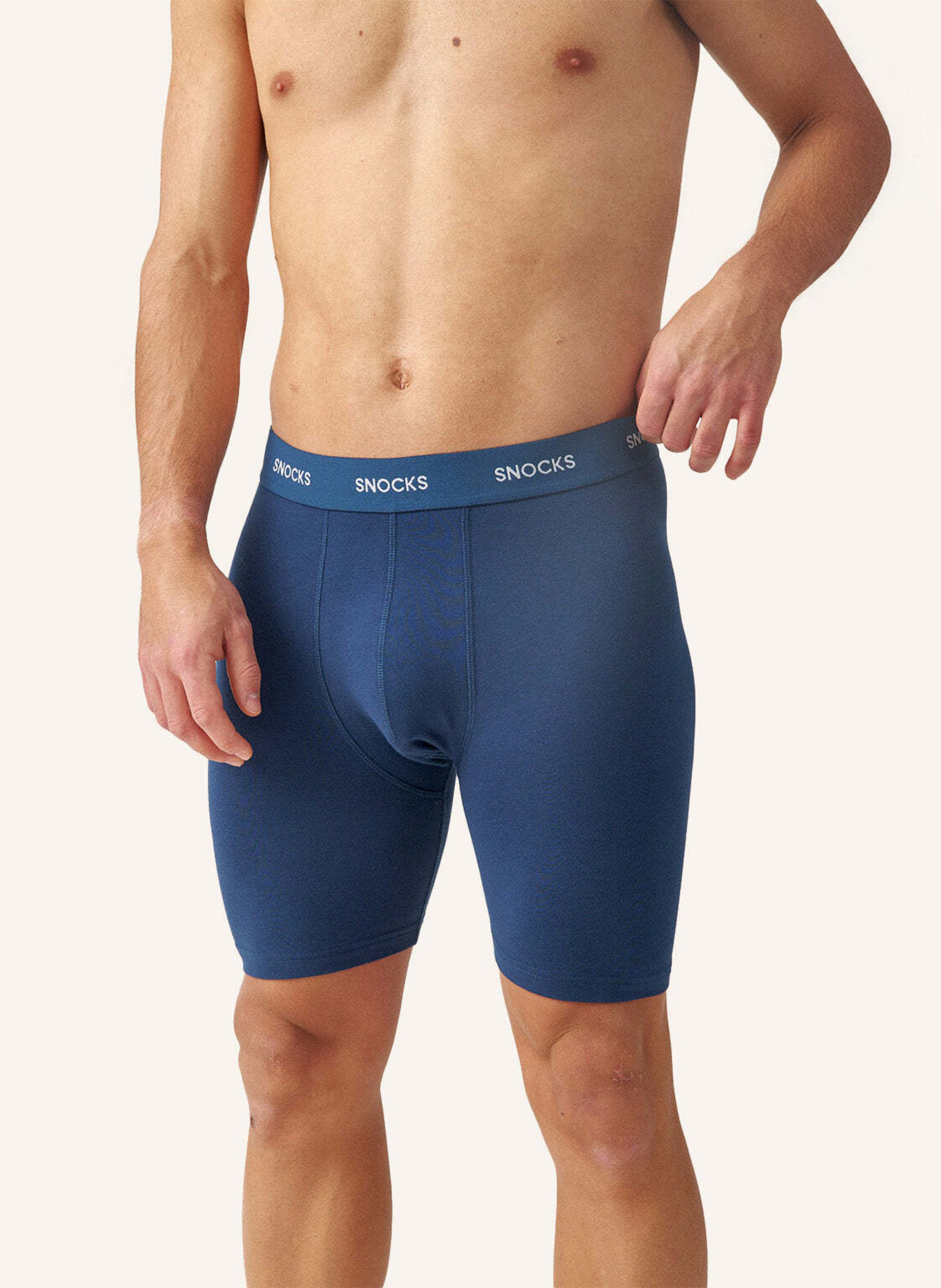 SNOCKS 6er-Pack Boxershorts mit längerem Bein: BLAU