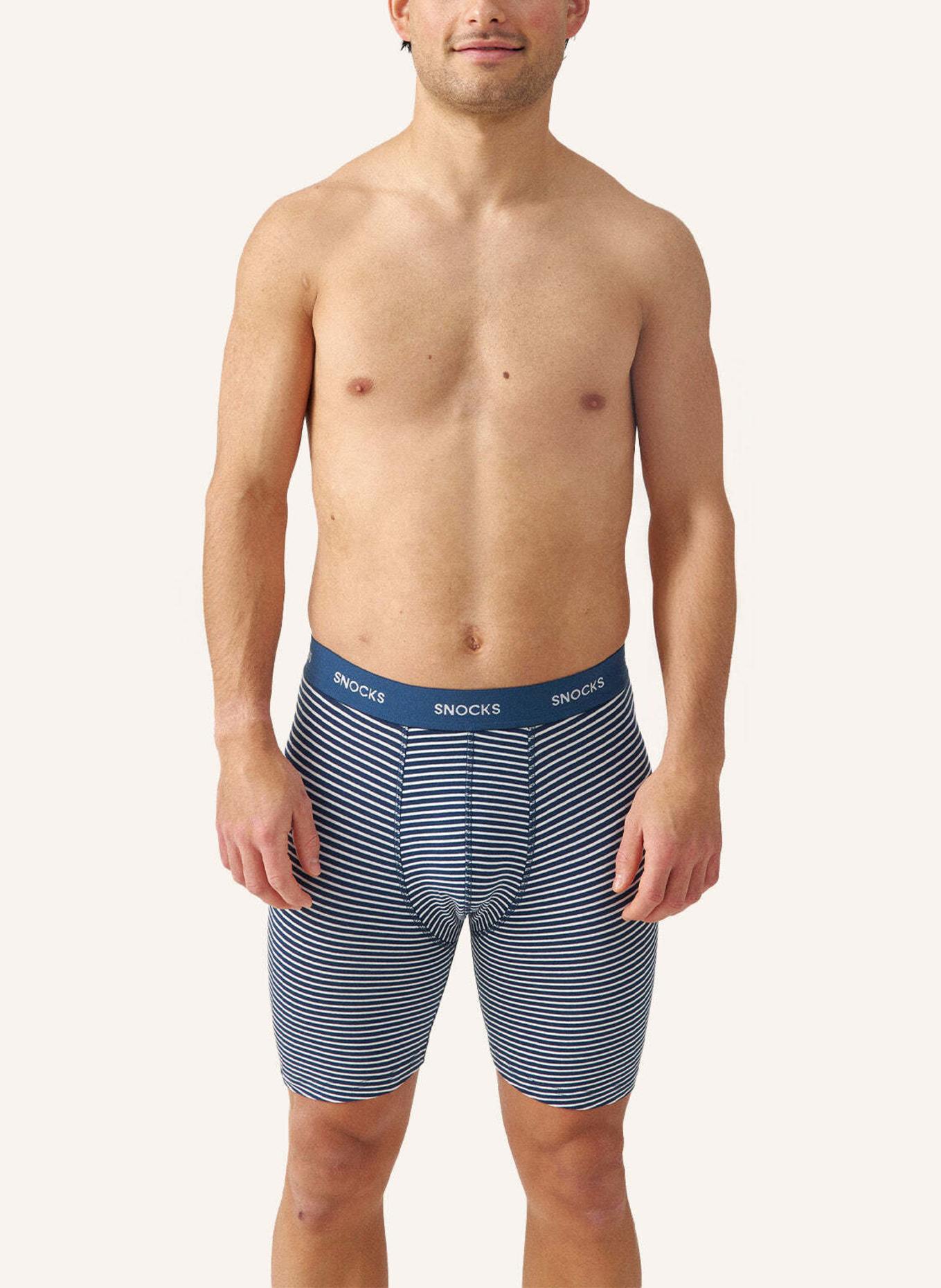 SNOCKS 6er-Pack Boxershorts mit längerem Bein: BLAU