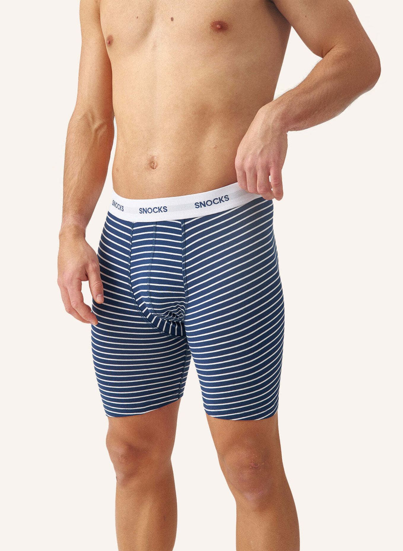 SNOCKS 6er-Pack Boxershorts mit längerem Bein: BLAU