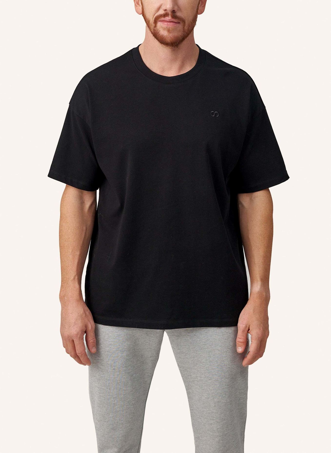 SNOCKS Oversized T-Shirt Herren: SCHWARZ