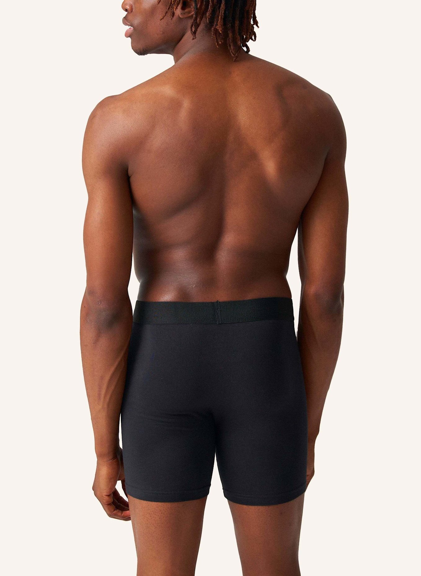 SNOCKS Lange Premium Boxershorts: SCHWARZ