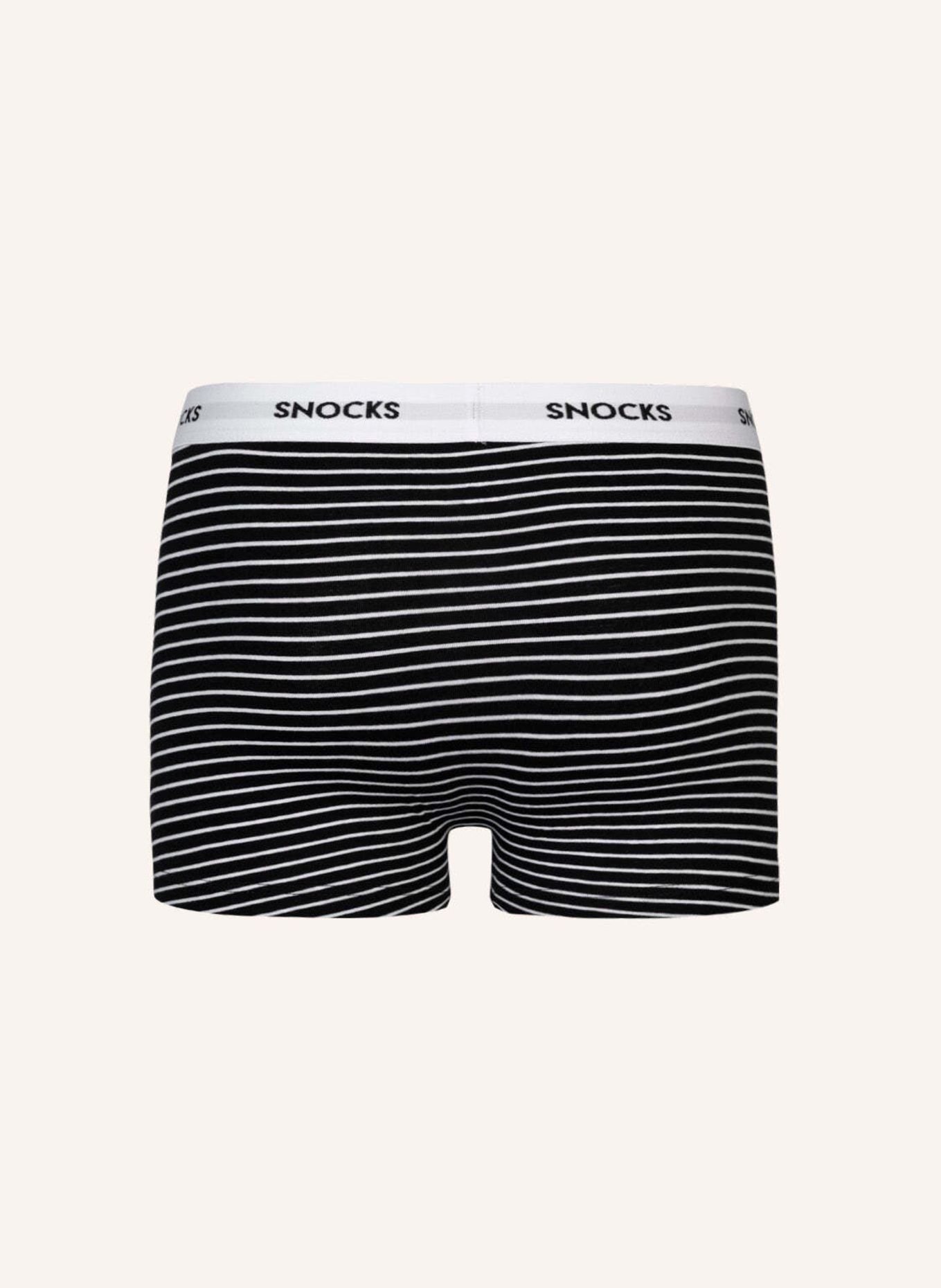 SNOCKS 6er-Pack Boxershorts mit farbigem Bund: SCHWARZ/ WEISS