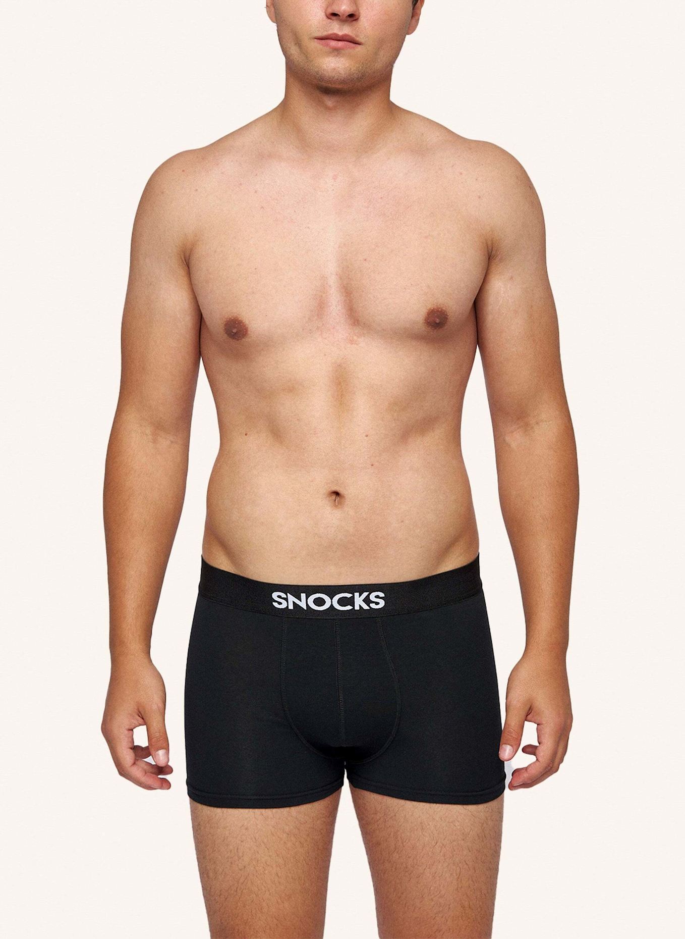 SNOCKS Boxershorts with Logo: SCHWARZ