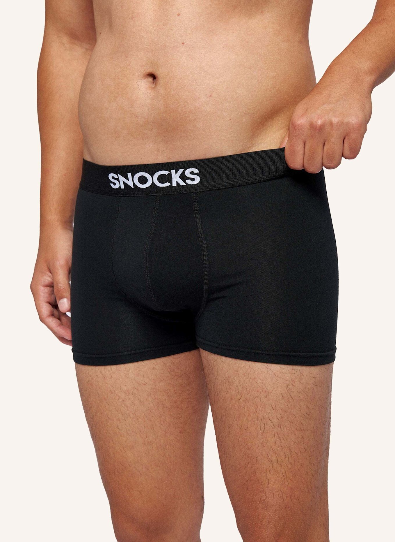 SNOCKS Premium Boxershorts aus Bambus: SCHWARZ