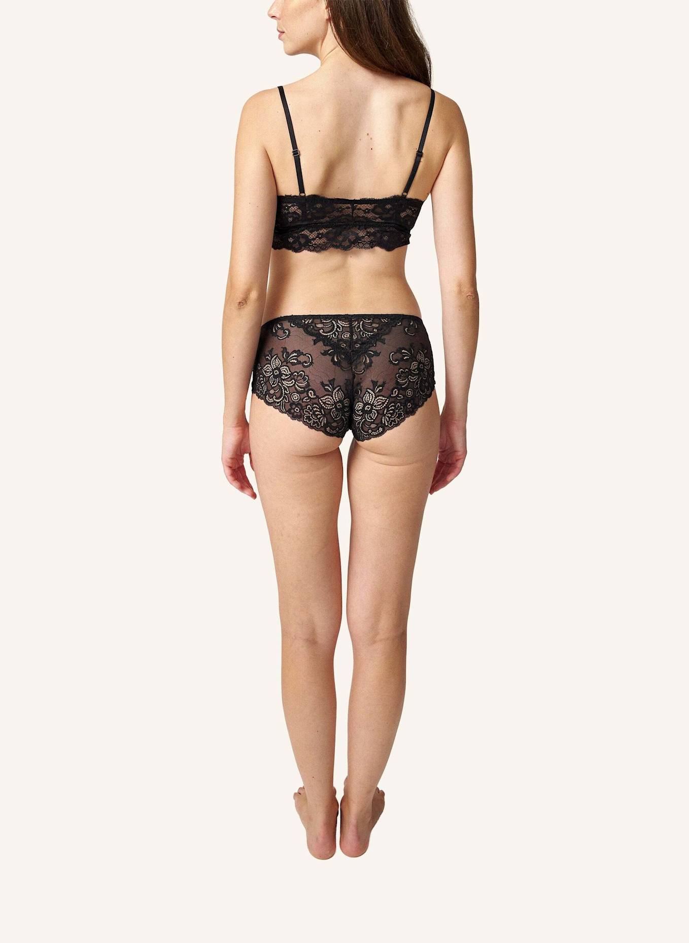 SNOCKS Seamless Hipster mit Spitze: SCHWARZ