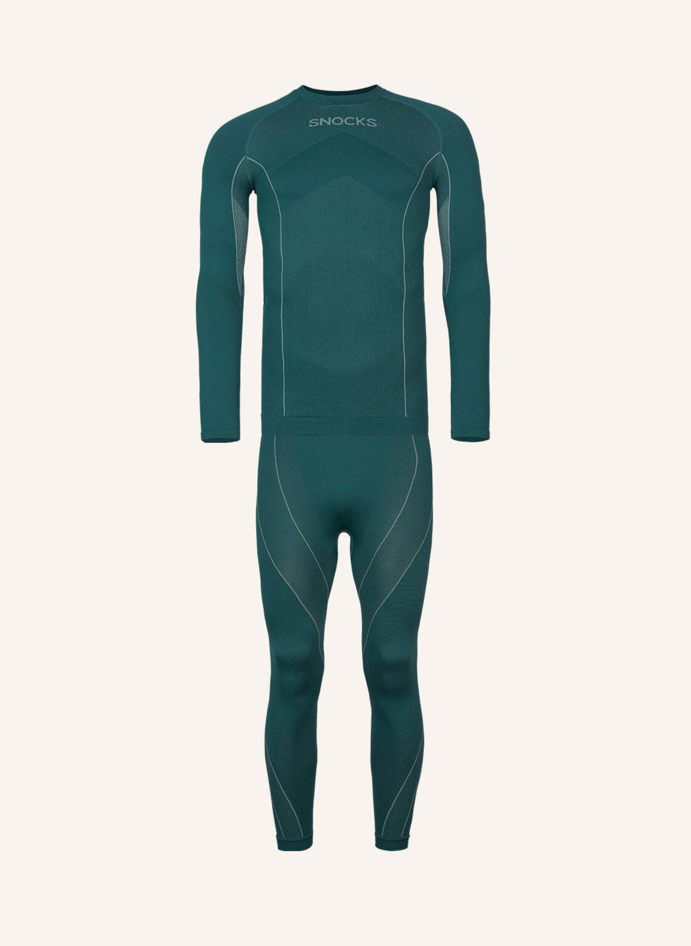 SNOCKS Thermounterwäsche mit Daumenloch: DUNKELGRÜN