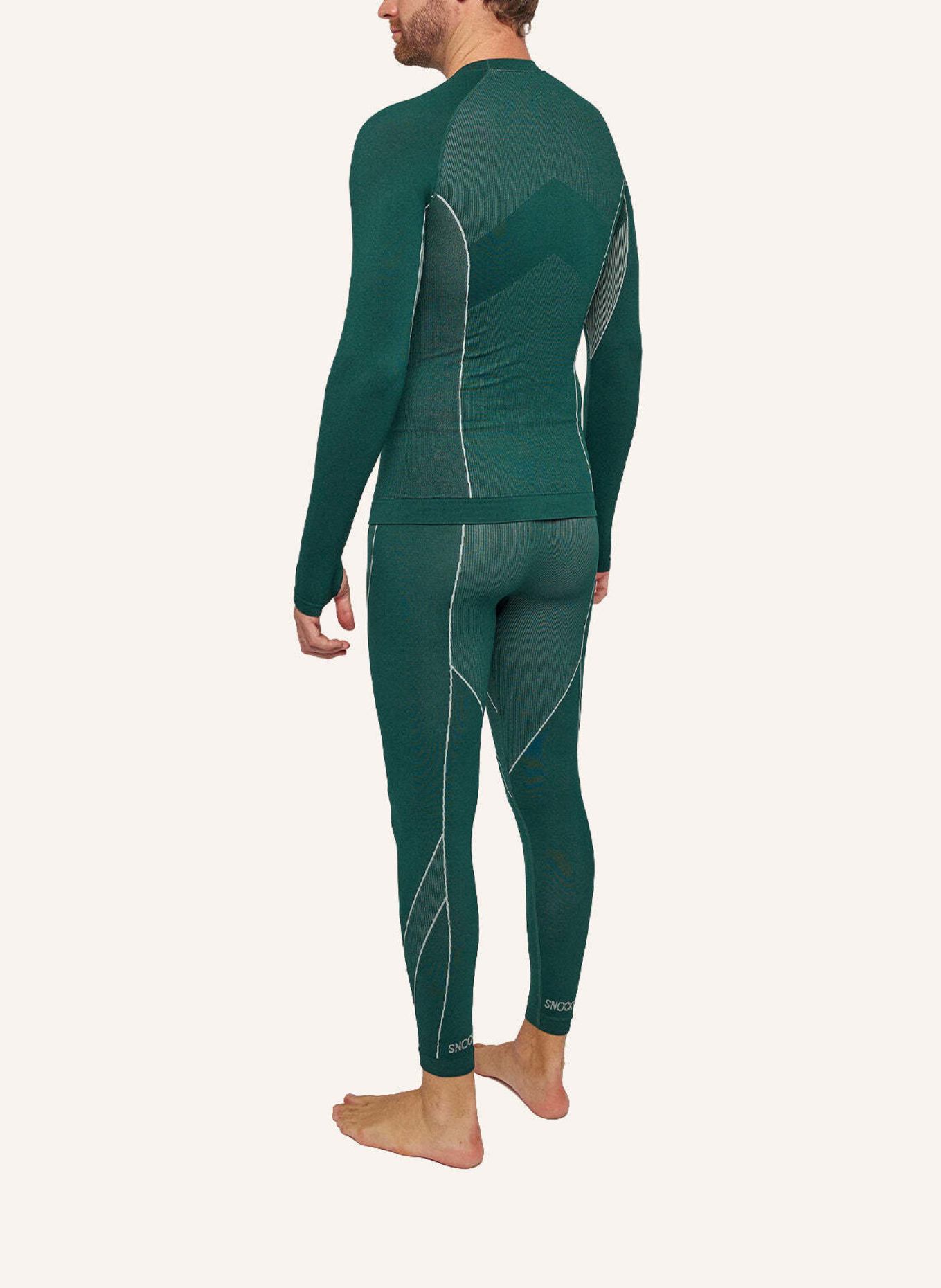 SNOCKS Thermounterwäsche mit Daumenloch: DUNKELGRÜN