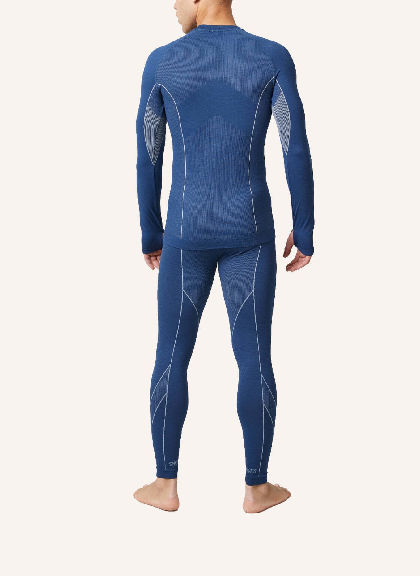 SNOCKS Thermounterwäsche mit Daumenloch: DUNKELBLAU