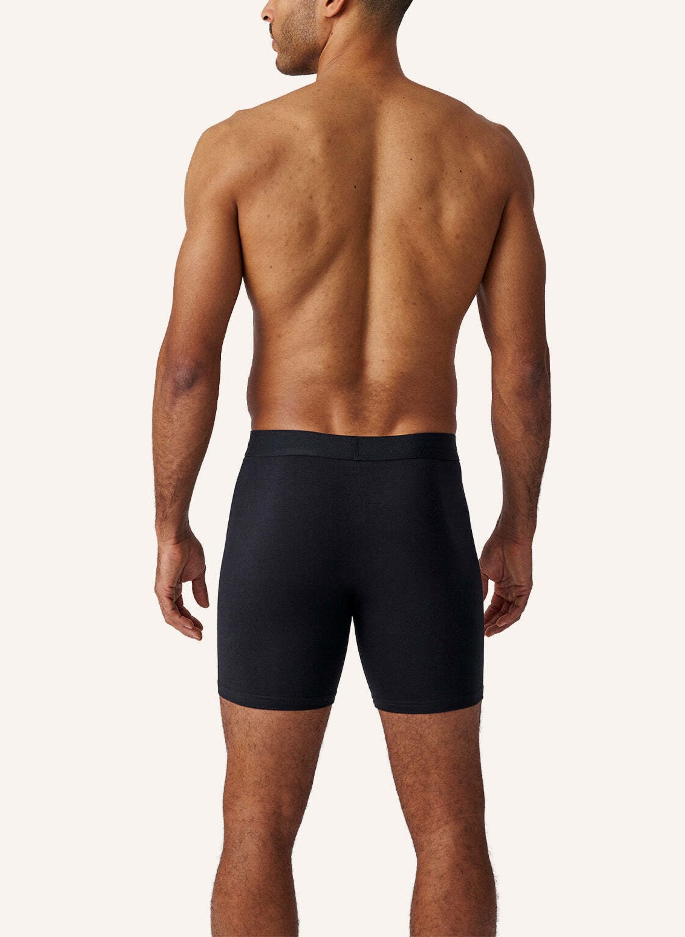 SNOCKS 6er-Pack Boxershorts mit längerem Bein: SCHWARZ/ GRAU/ DUNKELBLAU