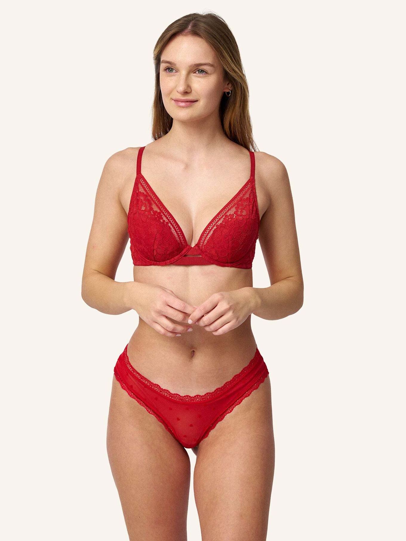 SNOCKS Tangas mit Spitze love: ROT