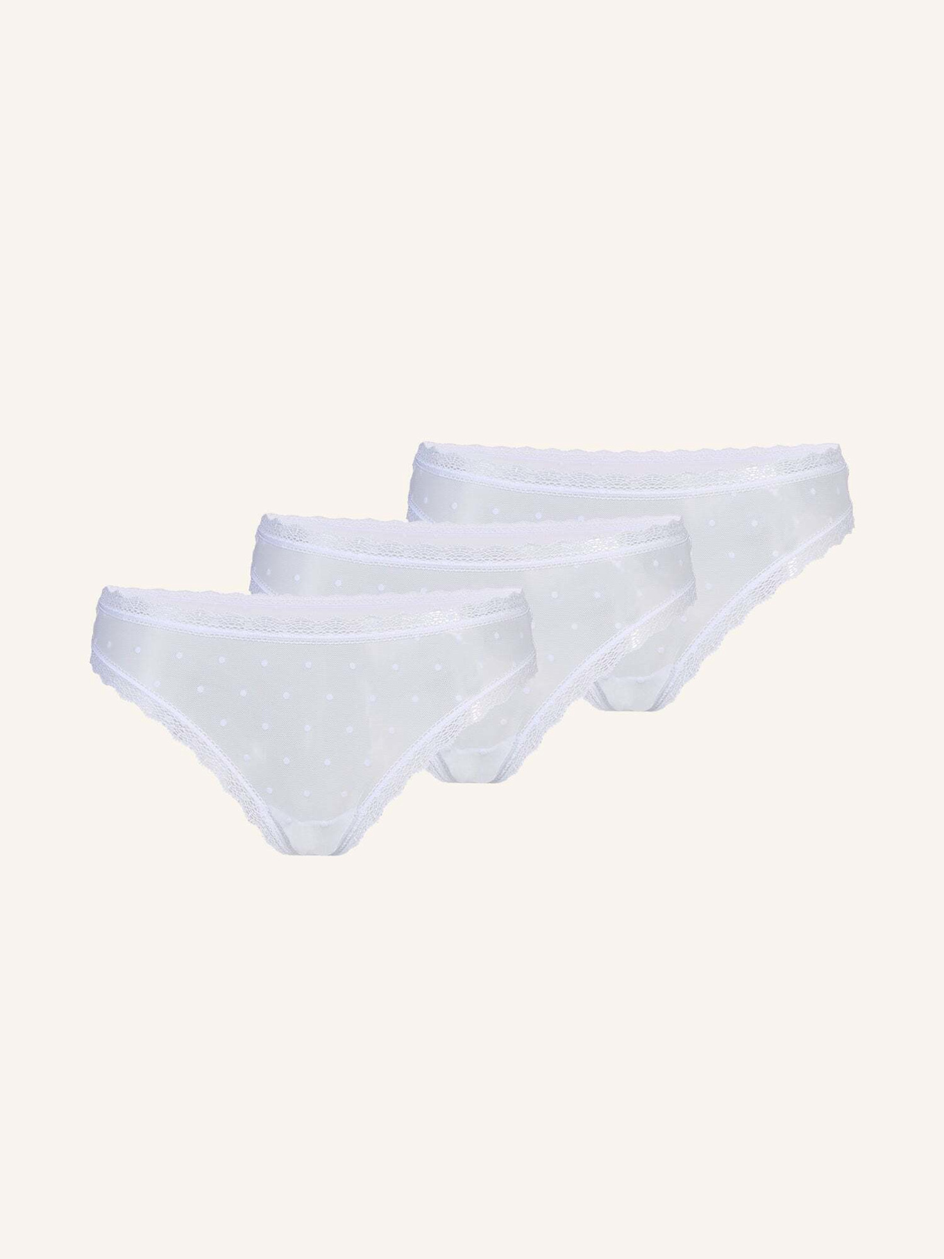 SNOCKS Tangas mit Spitze love: WEISS