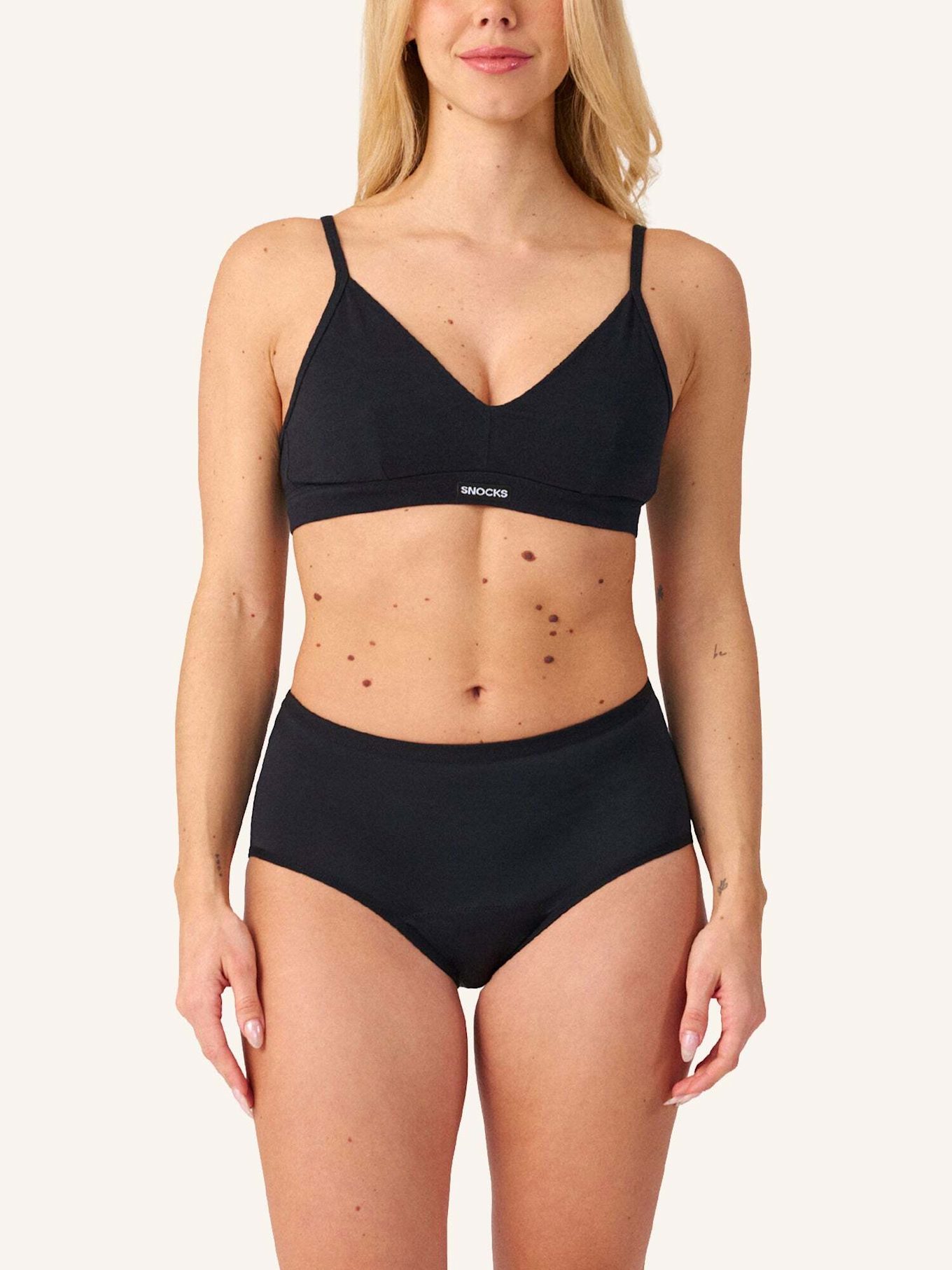 SNOCKS Perioden High Waist Slip STRONG: SCHWARZ