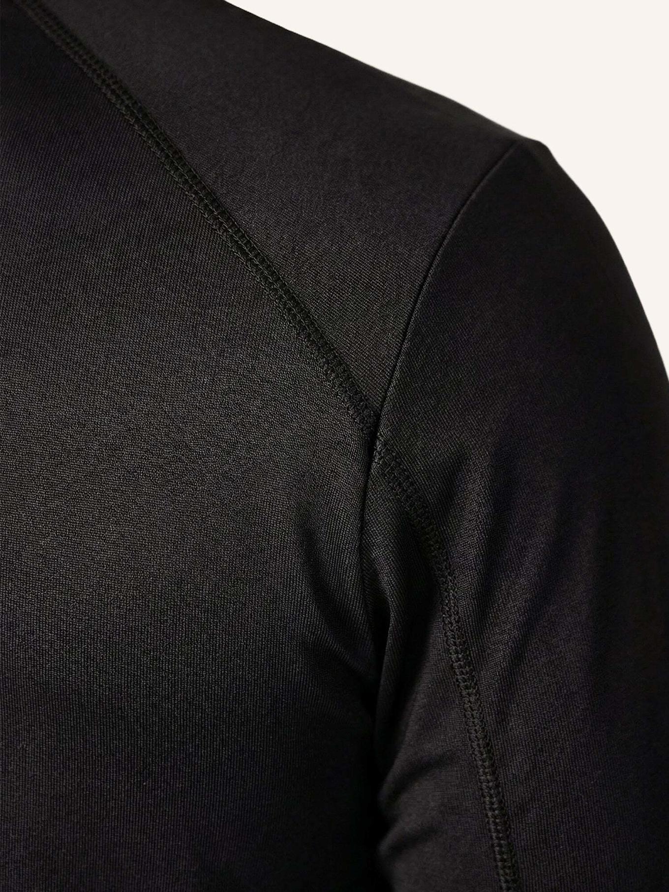 SNOCKS Laufshirt langarm Herren: SCHWARZ
