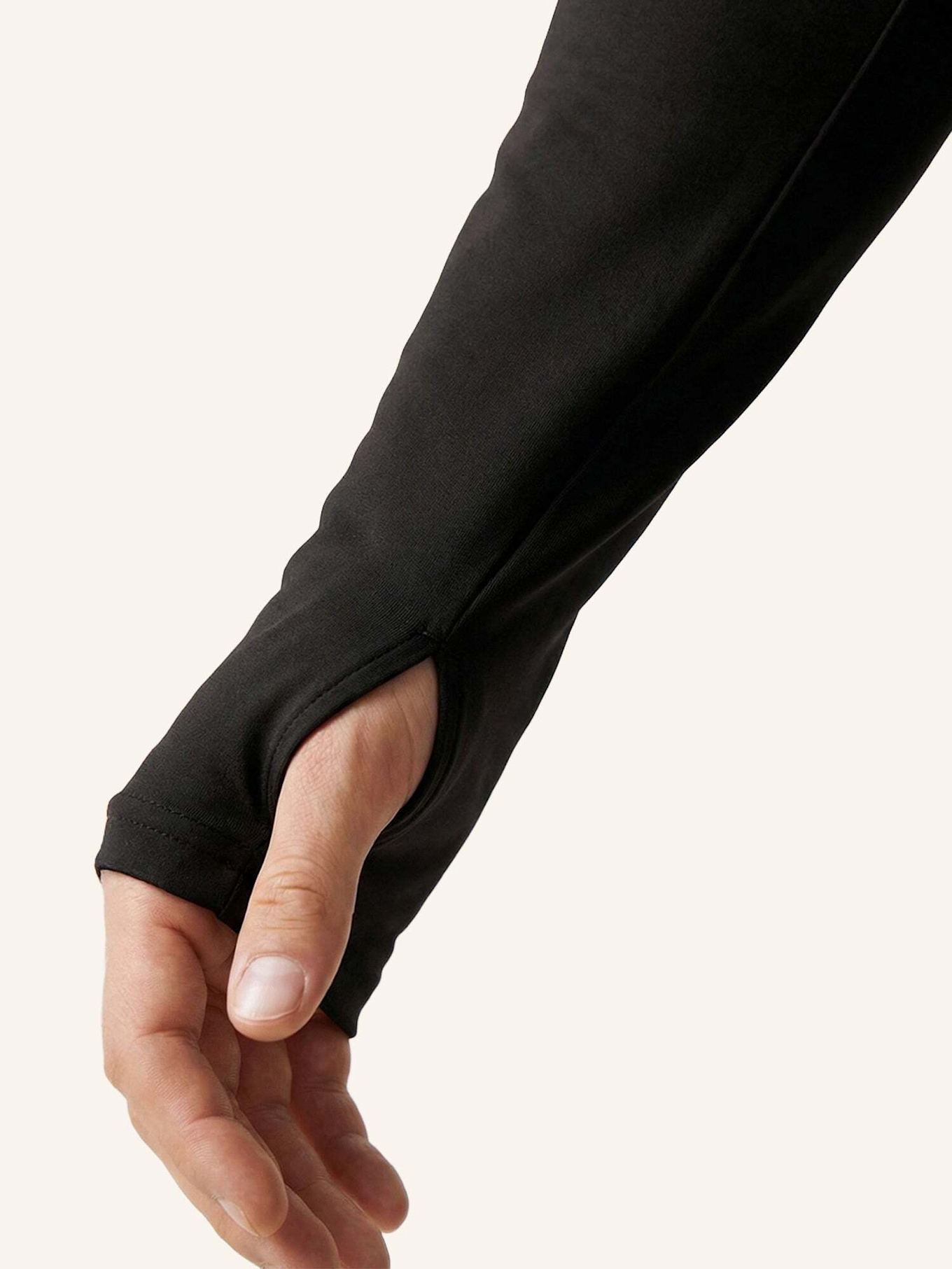 SNOCKS Laufshirt langarm Herren: SCHWARZ