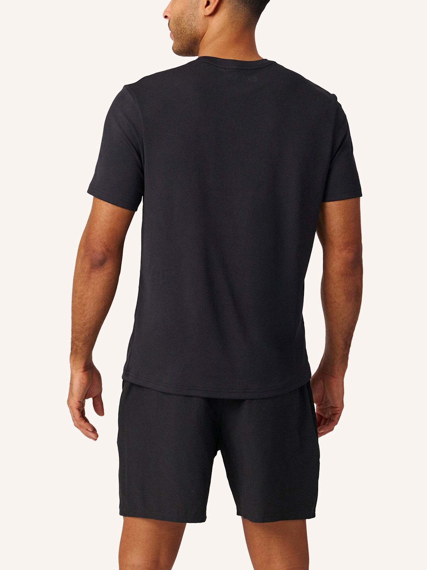 SNOCKS Trainingsshirt Allover Mesh Herren: SCHWARZ