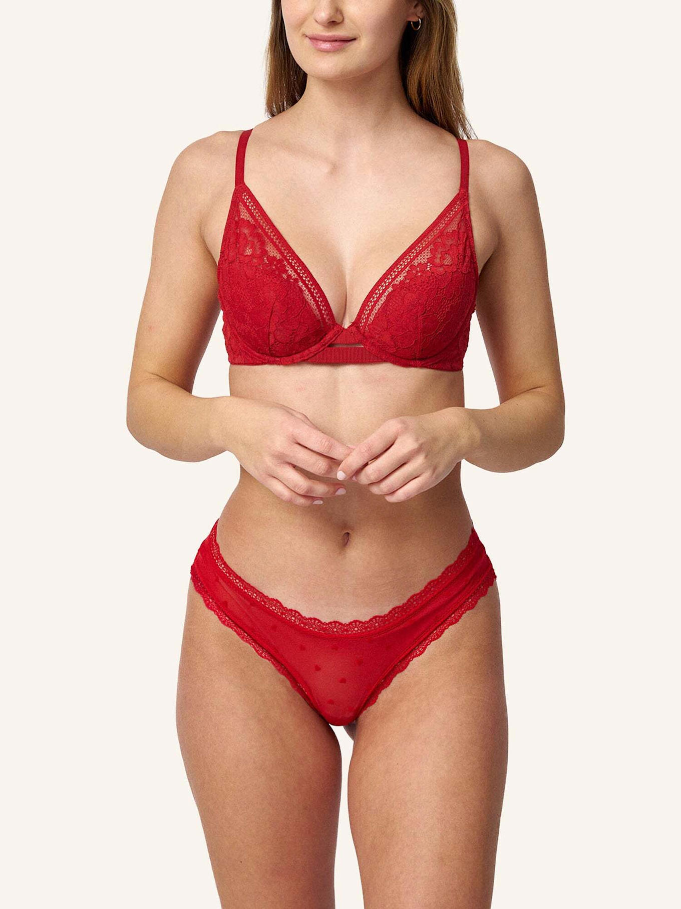 SNOCKS Tangas mit Spitze love: ROT