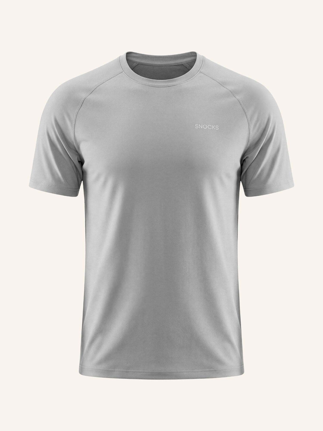 SNOCKS Trainingsshirt Raglan Herren: GRAU