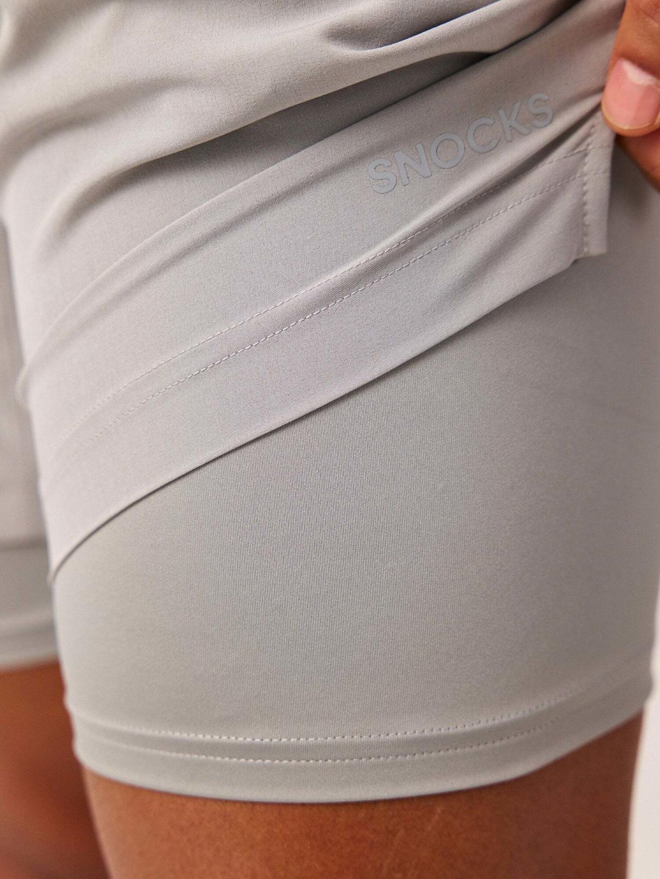 SNOCKS 2 in 1 Shorts Herren: GRAU