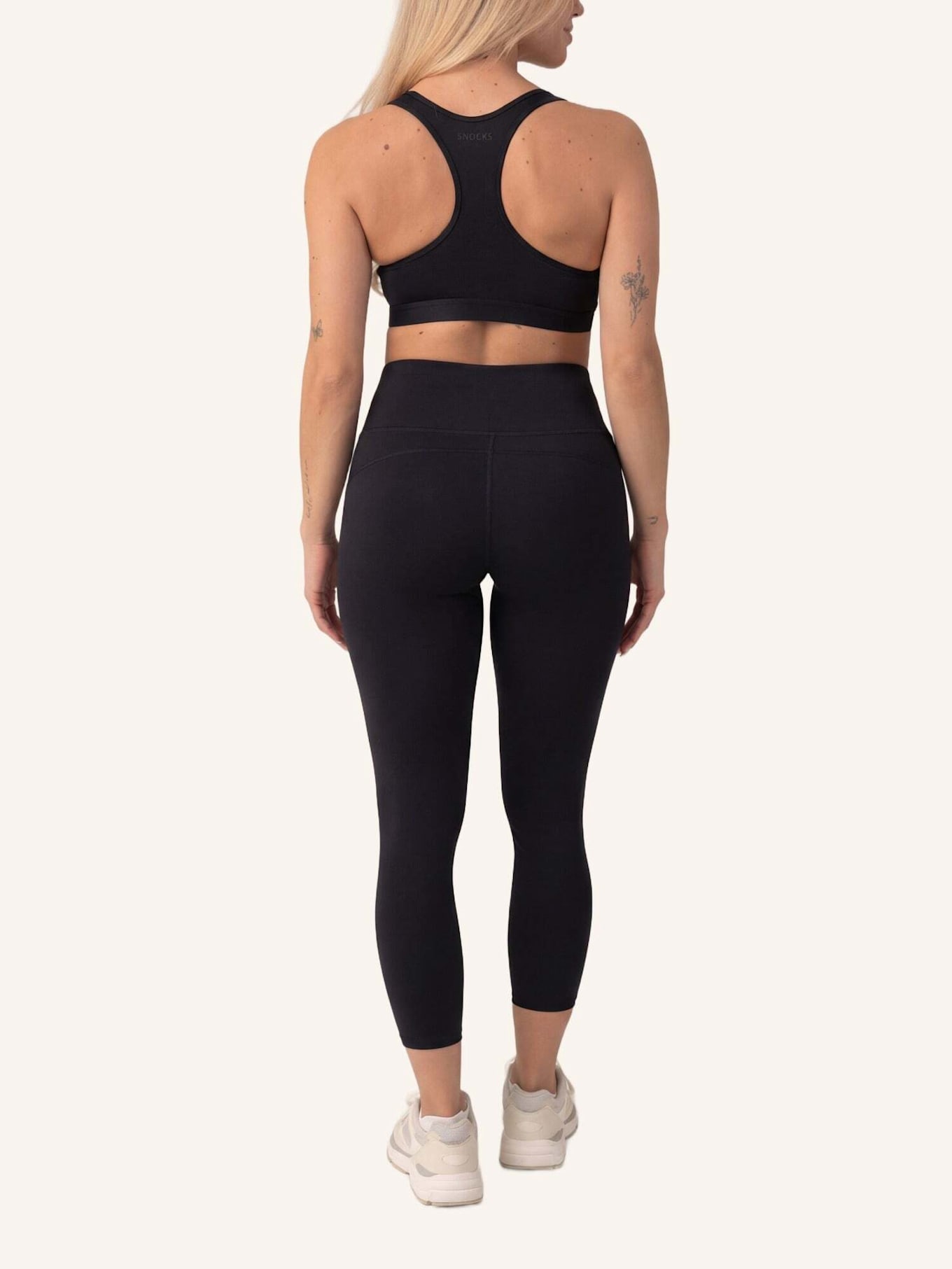 SNOCKS High Waist Leggings 7/8: SCHWARZ