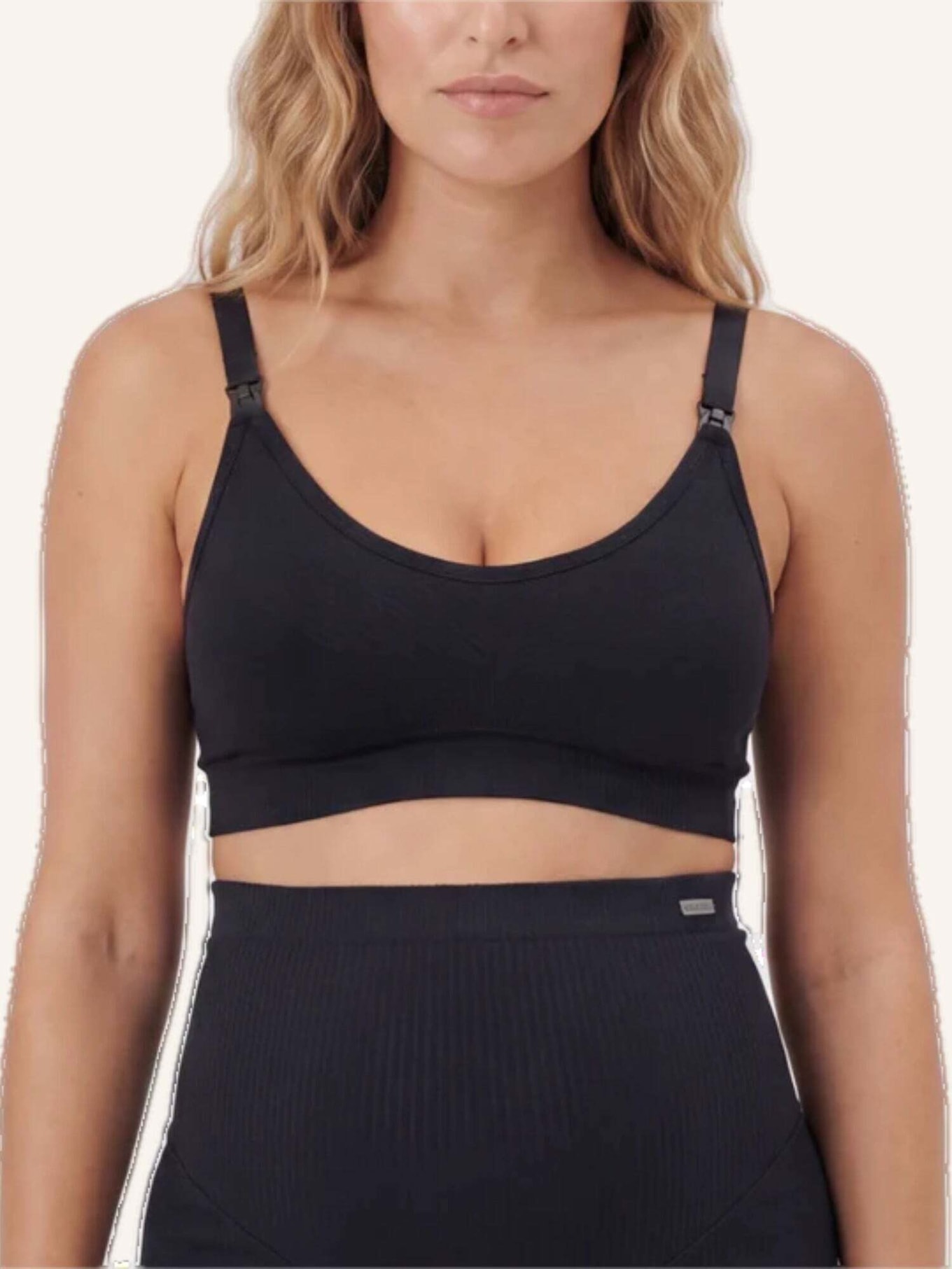 SNOCKS Umstands-BH Seamless: SCHWARZ