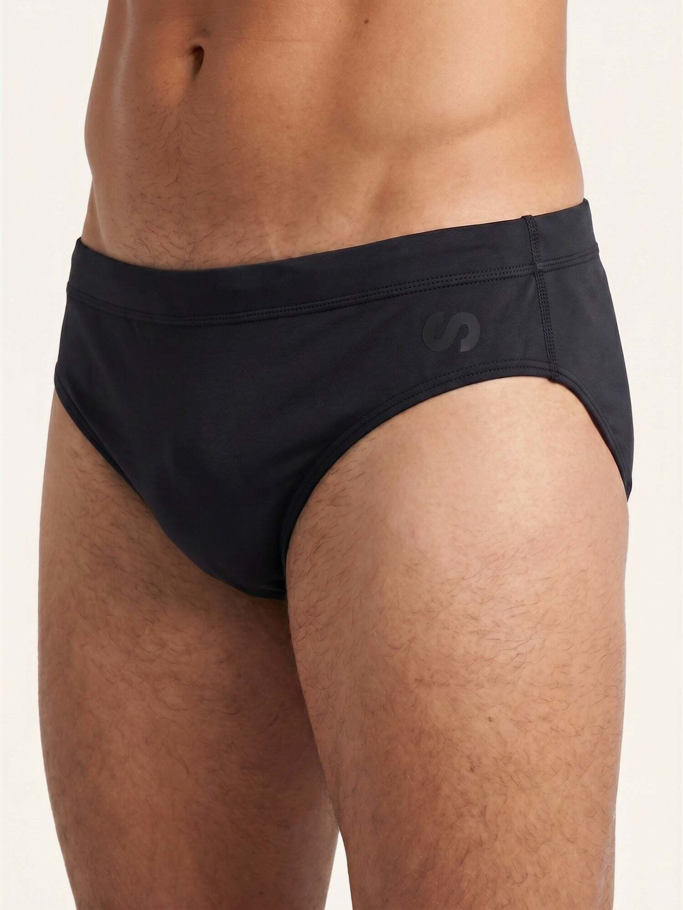 SNOCKS Badeslip Herren: SCHWARZ