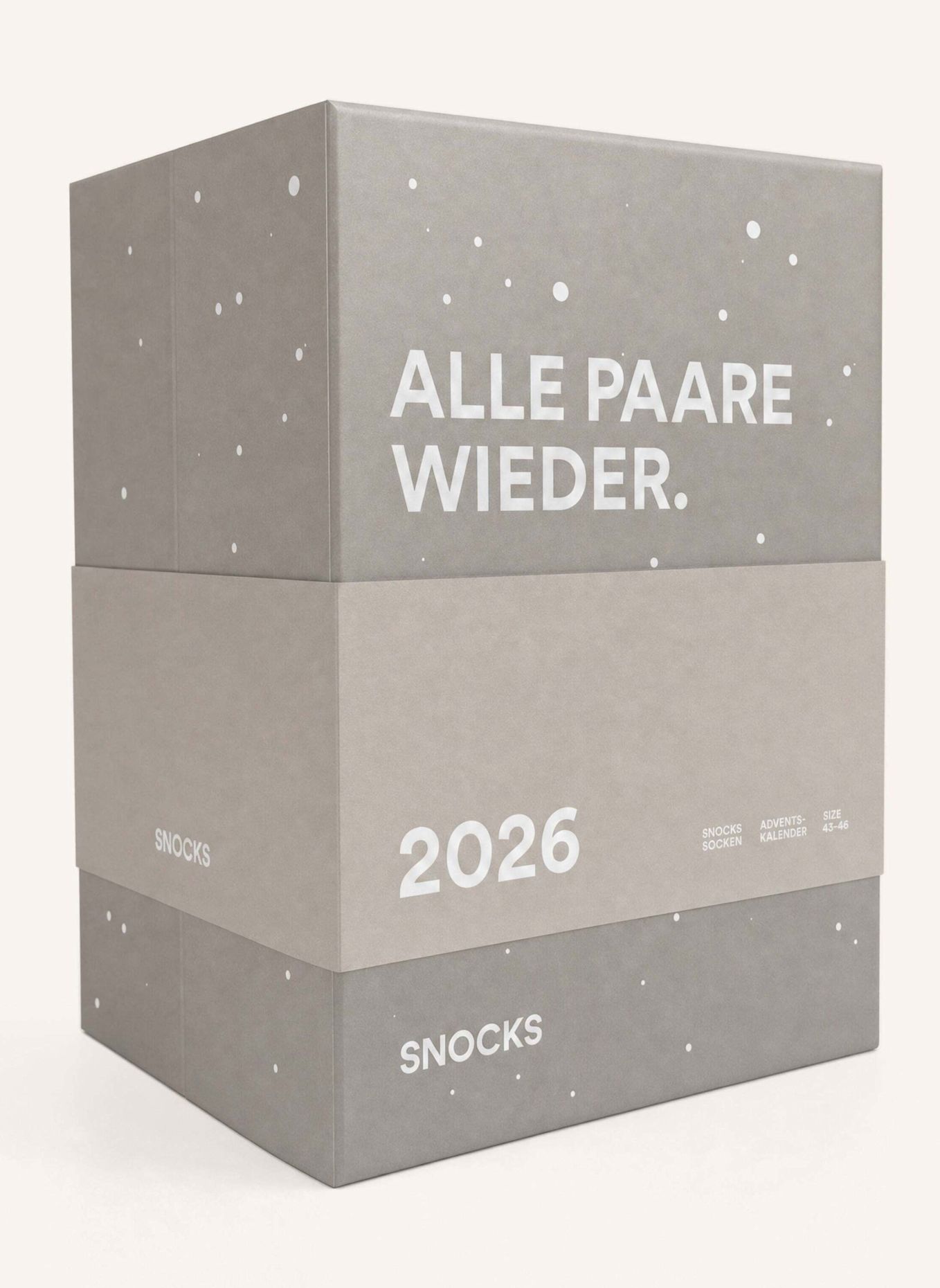 SNOCKS Socken Adventskalender 2026: WEISS