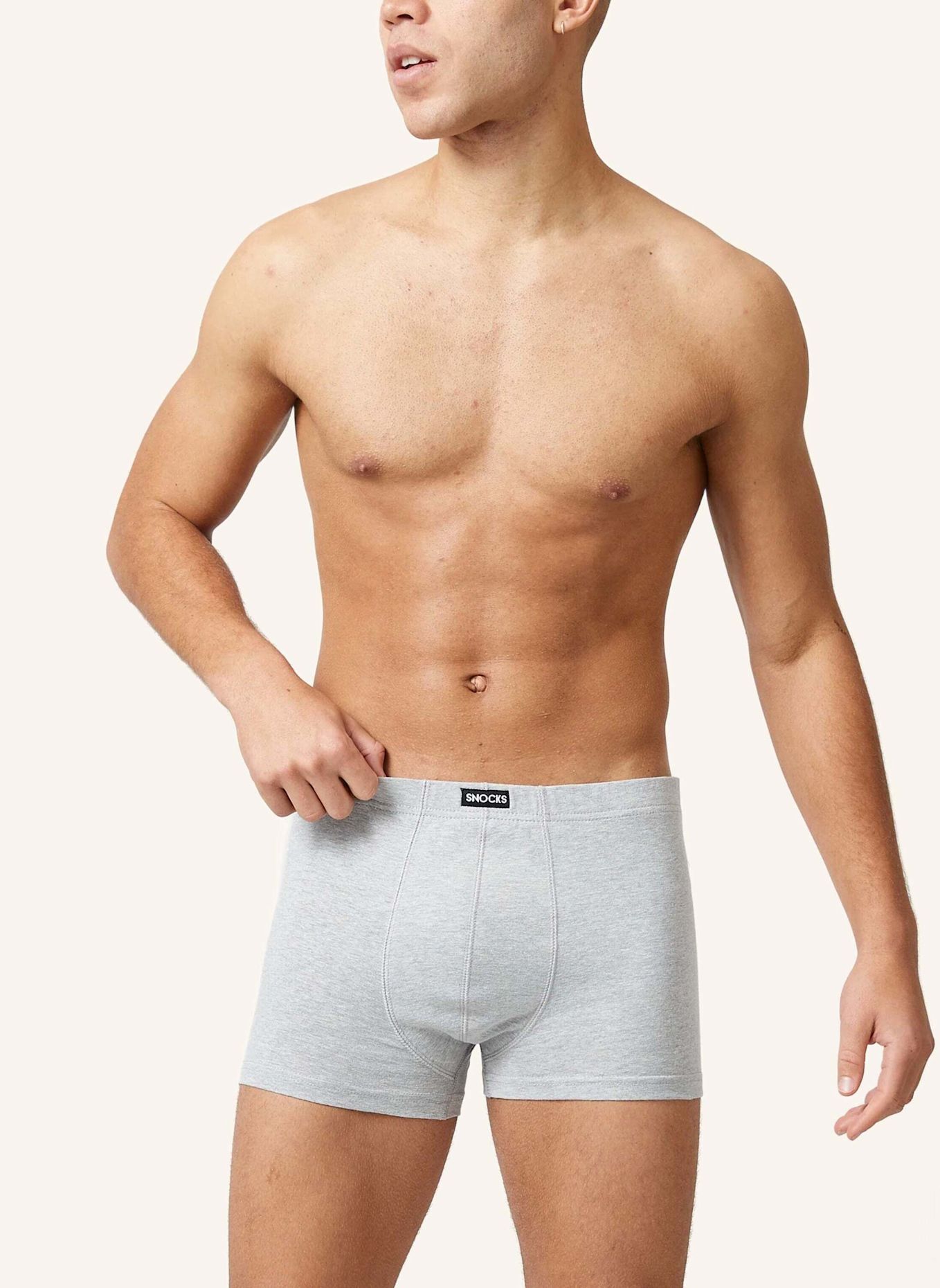 SNOCKS Retro Boxershorts: SCHWARZ / GRAU / HELLGRÜN