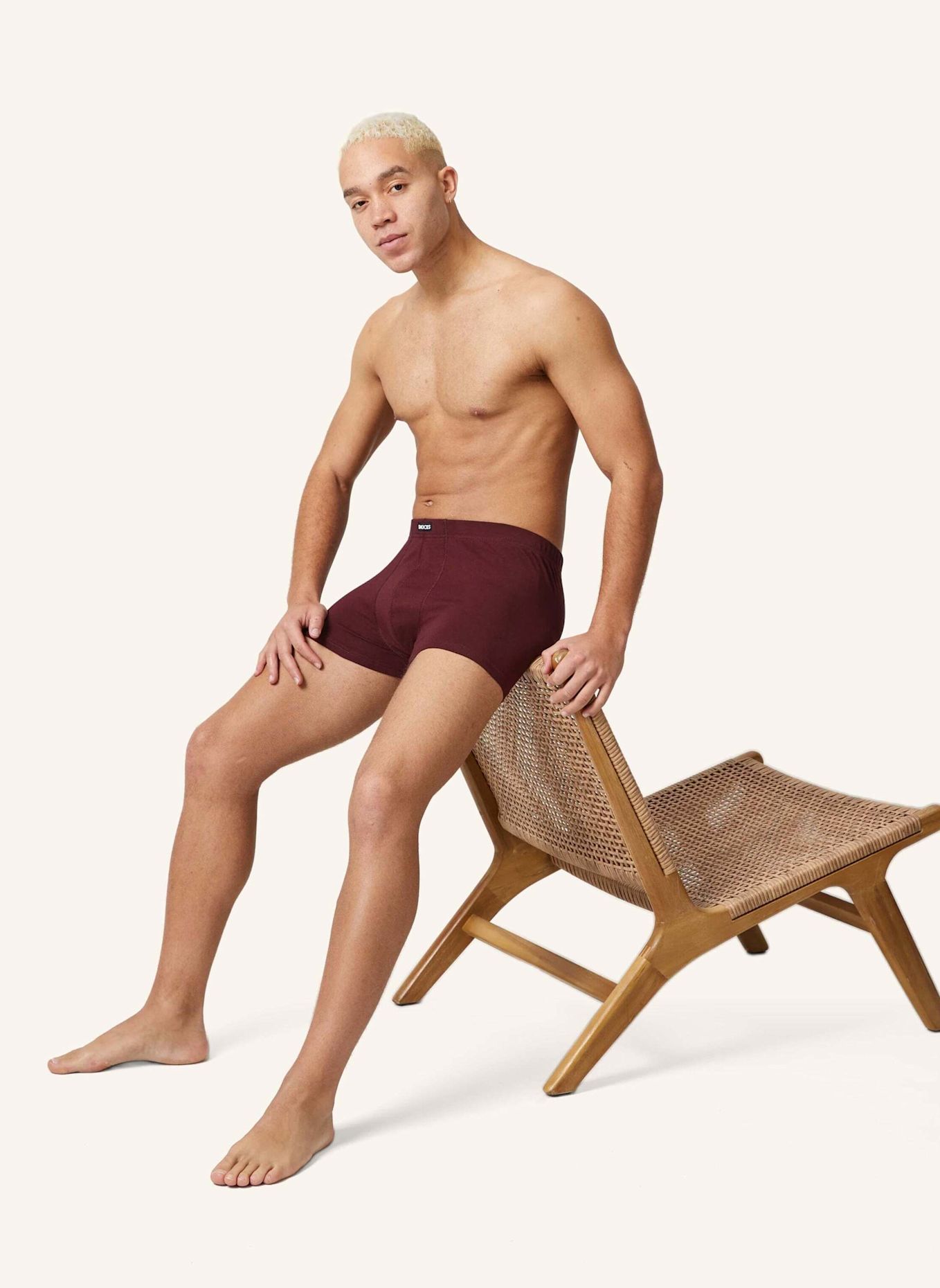 SNOCKS Retro Boxershorts: ROT / OLIV / BLAU