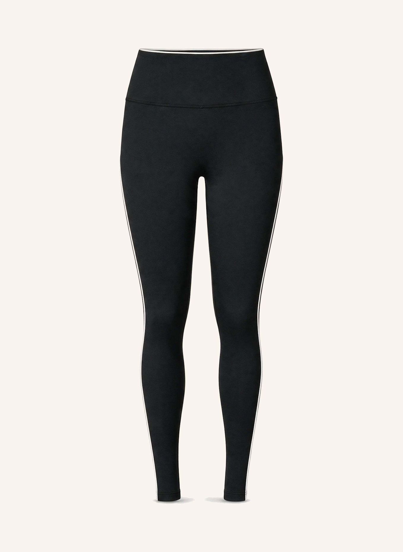 SNOCKS High Waist Leggings mit Retro Kontraststreifen: SCHWARZ