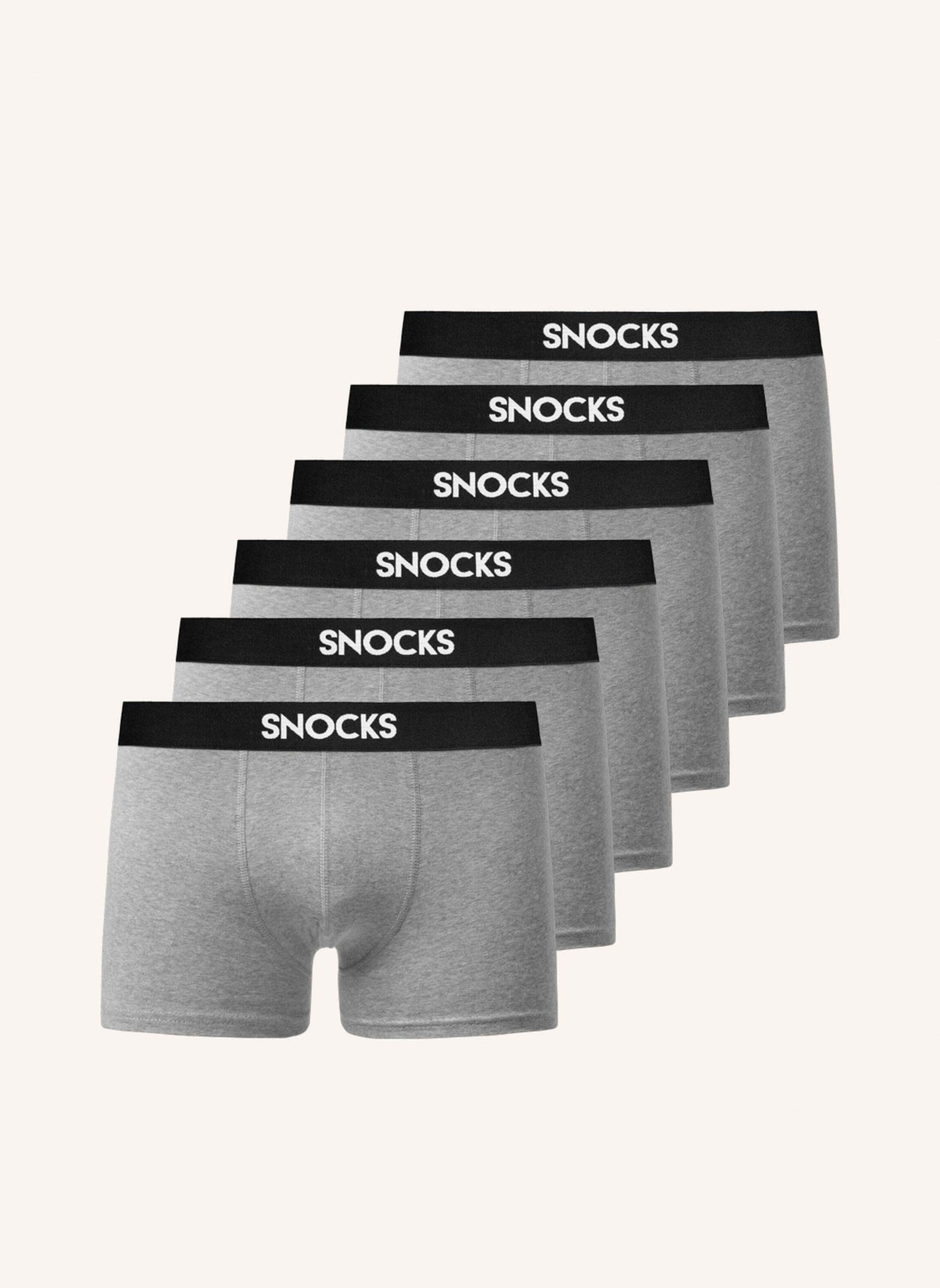 SNOCKS 6er-Pack Boxershorts, Farbe: GRAU (Bild 1)