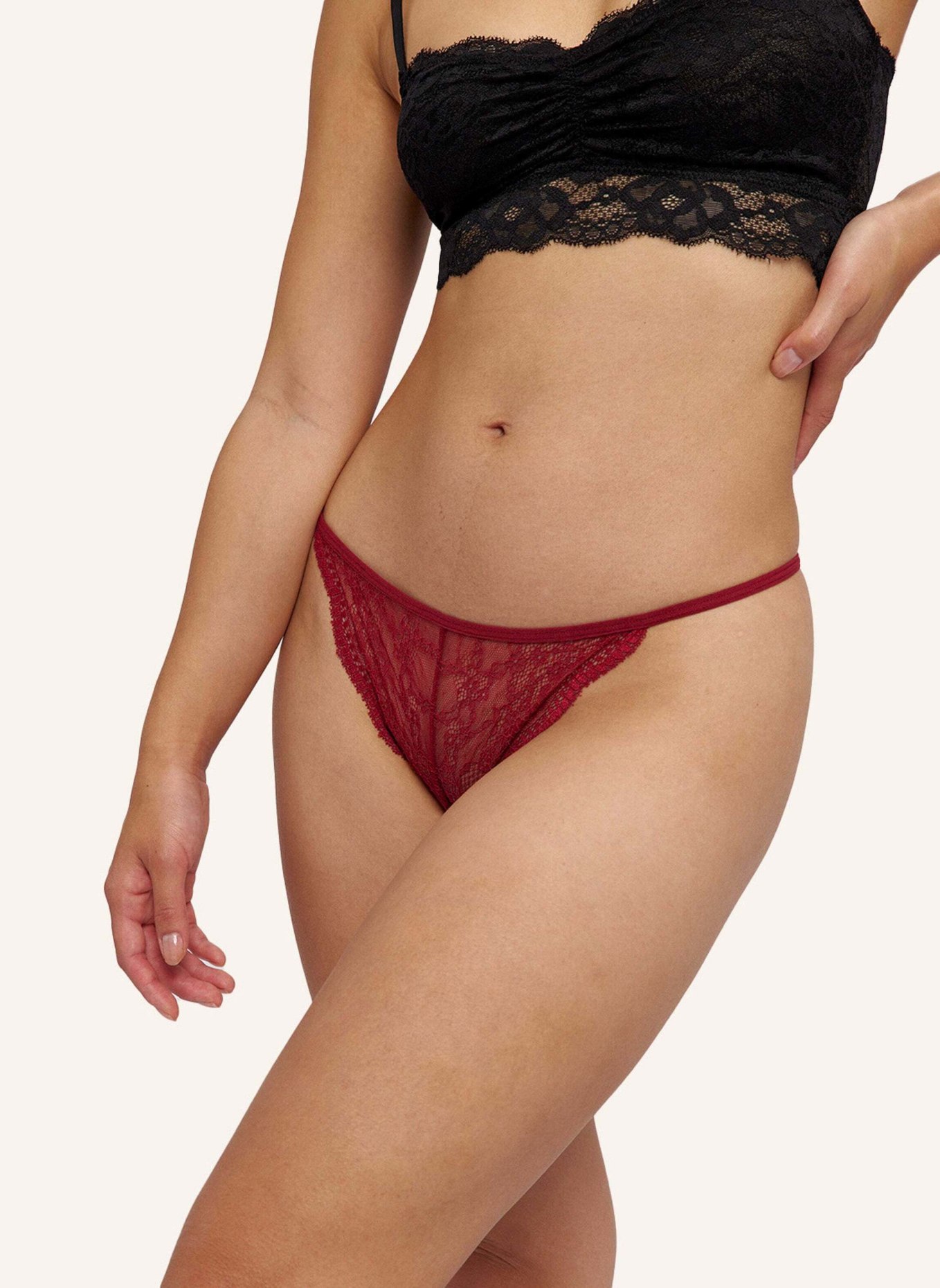 SNOCKS G-String aus Spitze, Farbe: DUNKELROT (Bild 4)