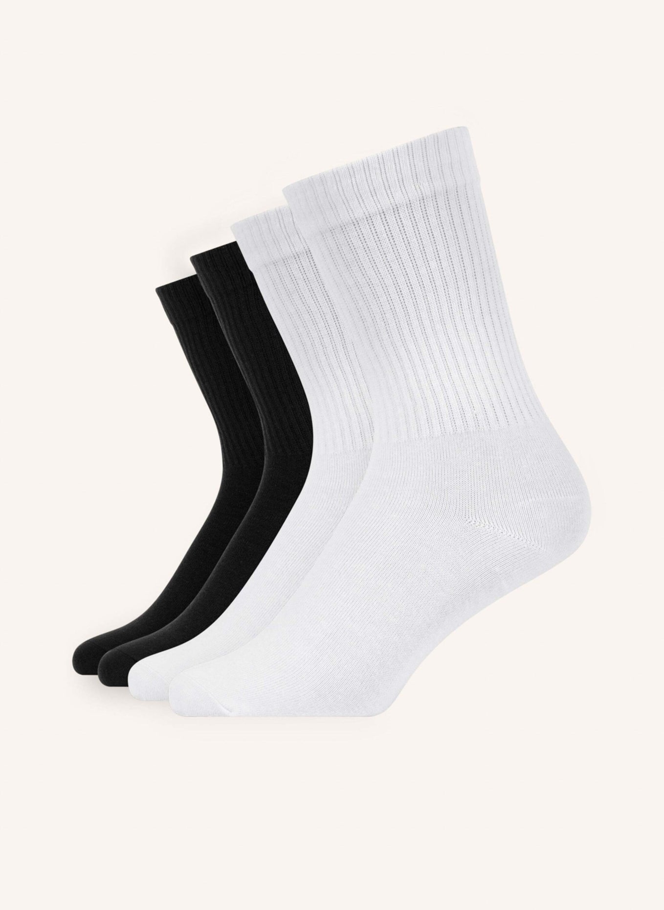 SNOCKS 4er-Pack Sportsocken, Farbe: SCHWARZ/ WEISS (Bild 1)