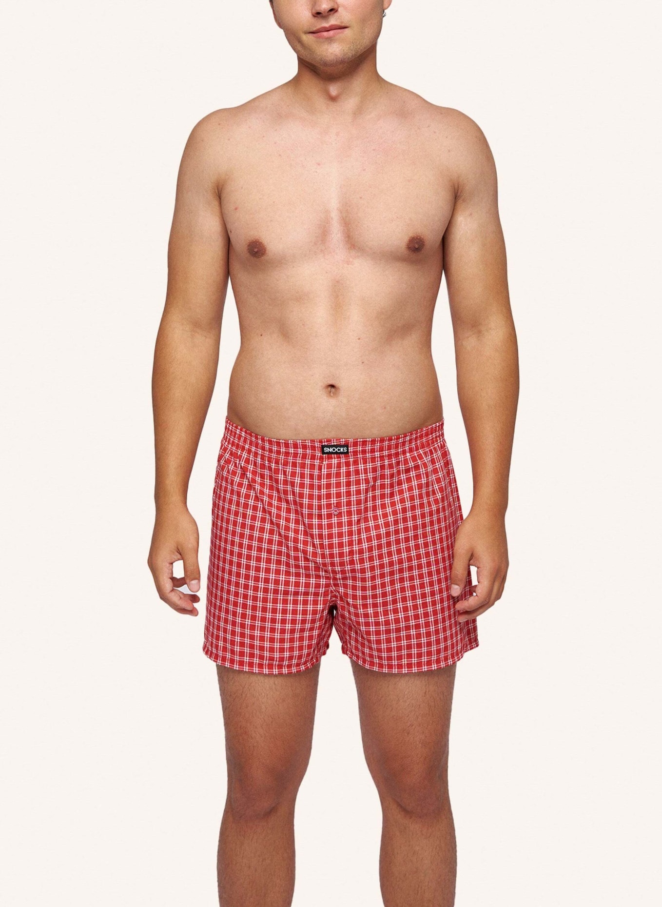 SNOCKS 3er-Pack American Boxershorts: ROT/ BLAU
