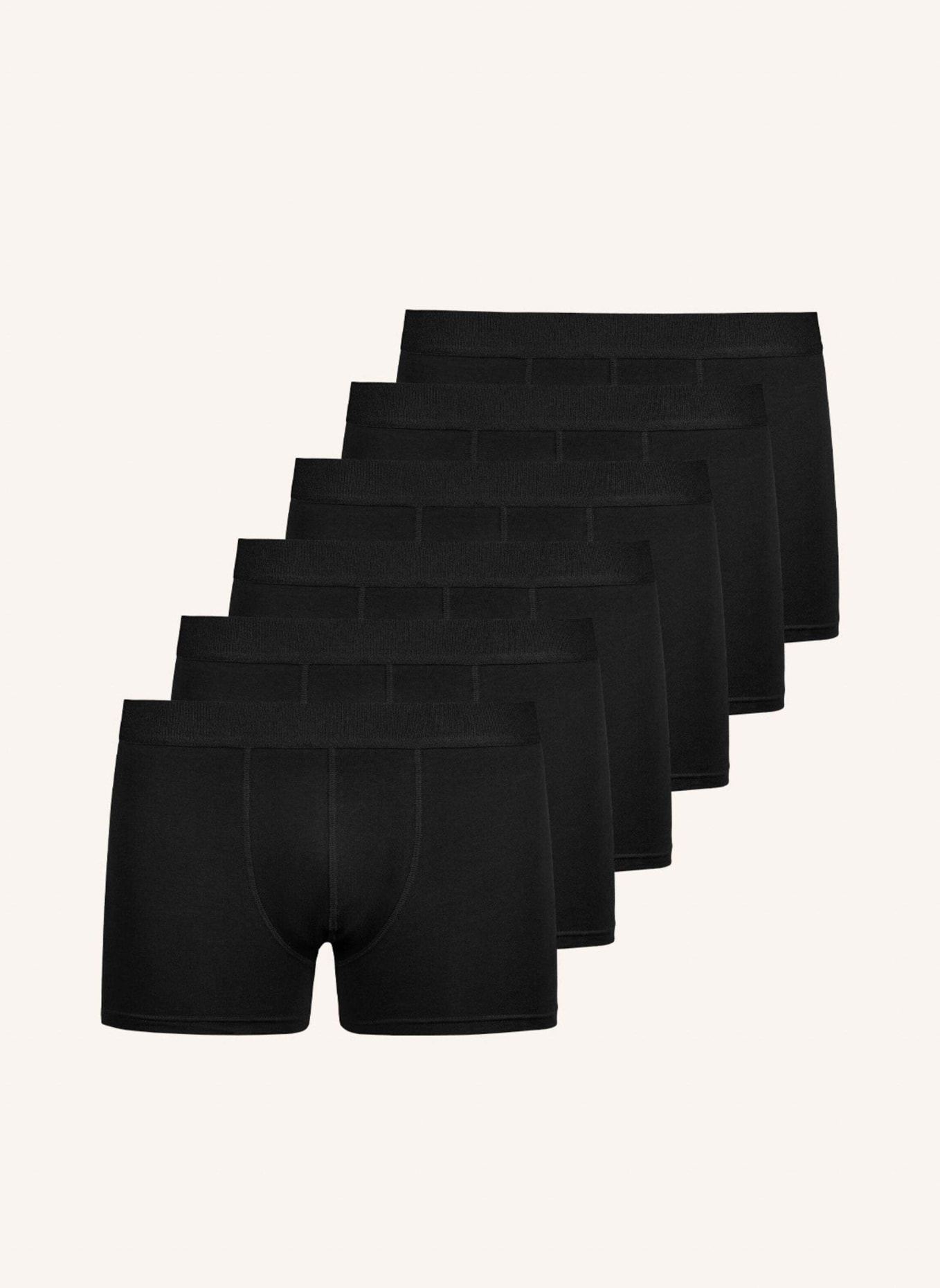 SNOCKS 6er-Pack Boxershorts ohne Logo, Farbe: SCHWARZ (Bild 1)